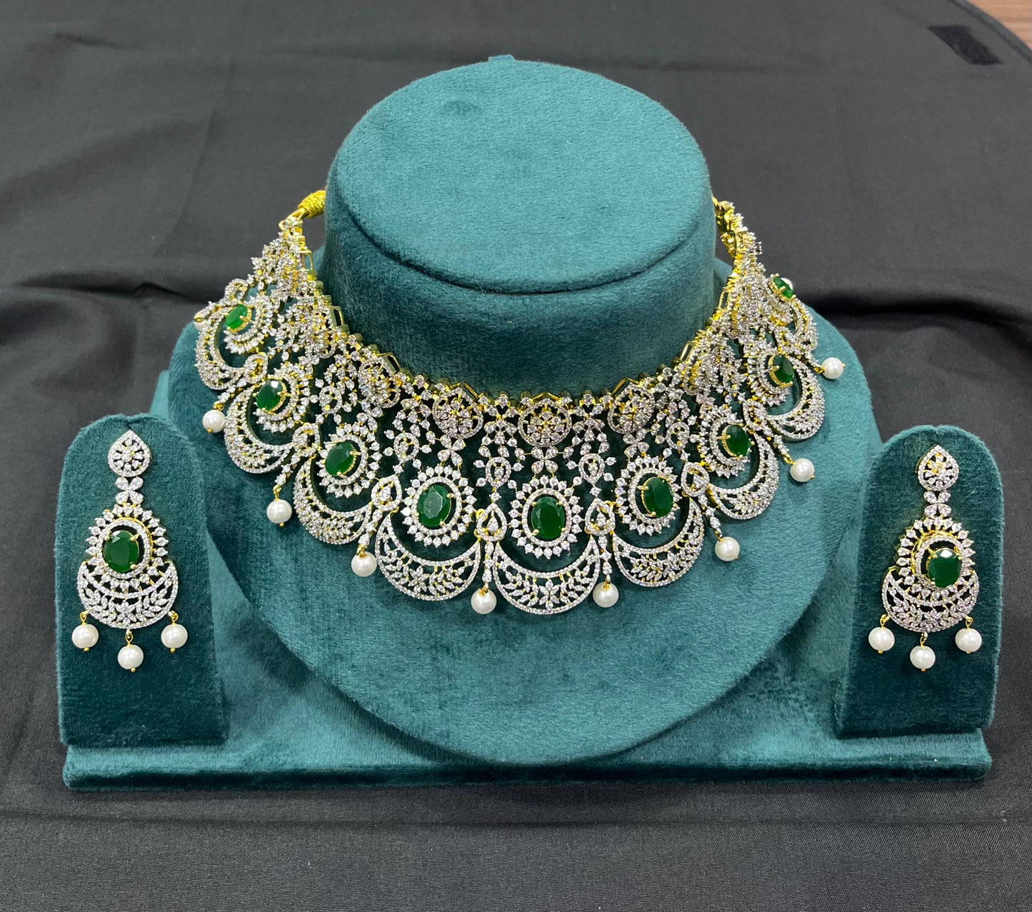 American Diamond Stones Bridal Choker