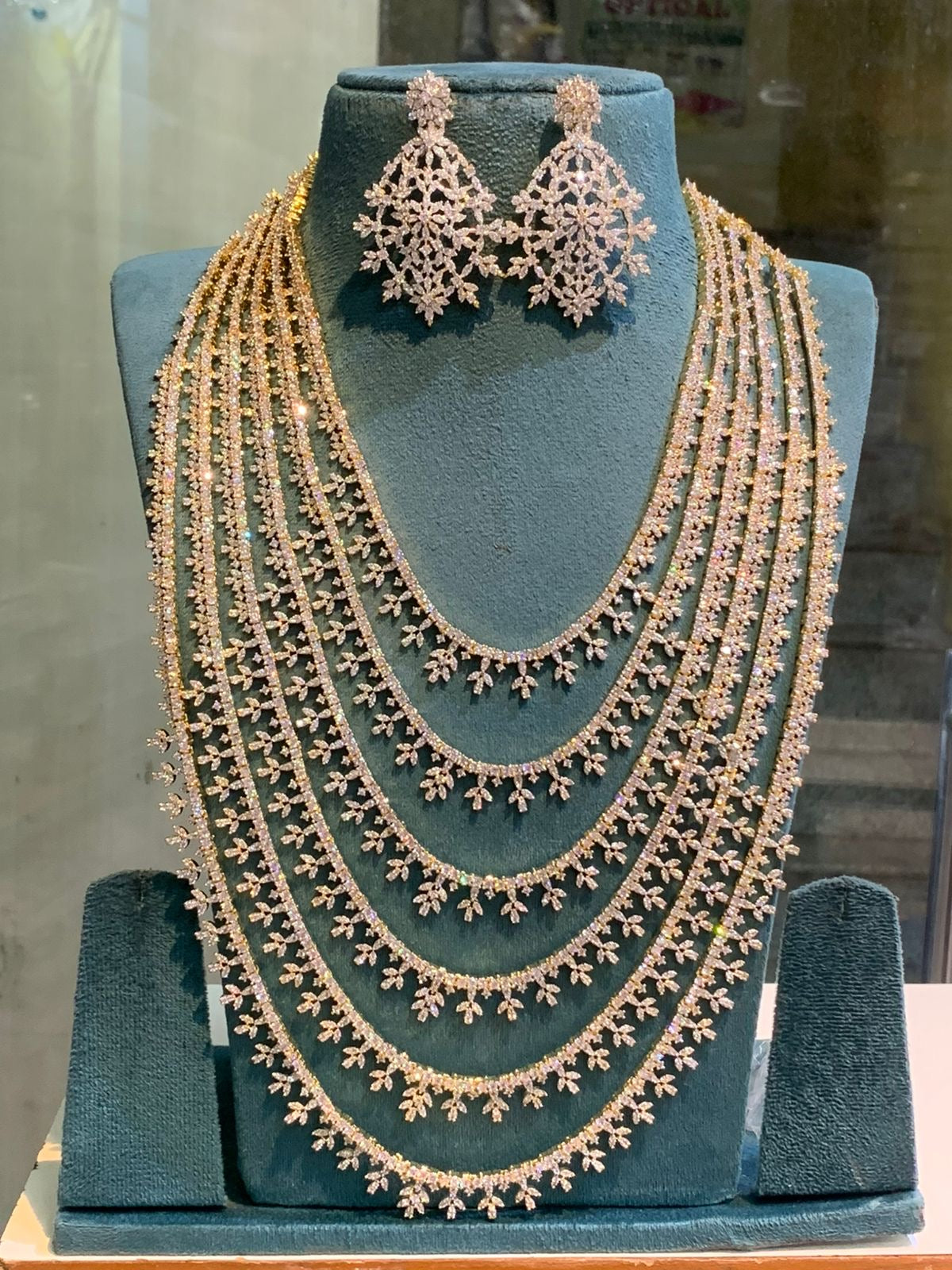 American Diamond Stones Bridal Layer Haram
