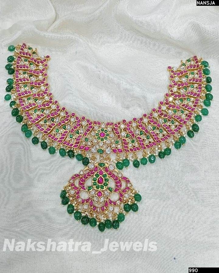 Jaadu Kundan Stones Bridal Necklace - Nakshatra Jewels