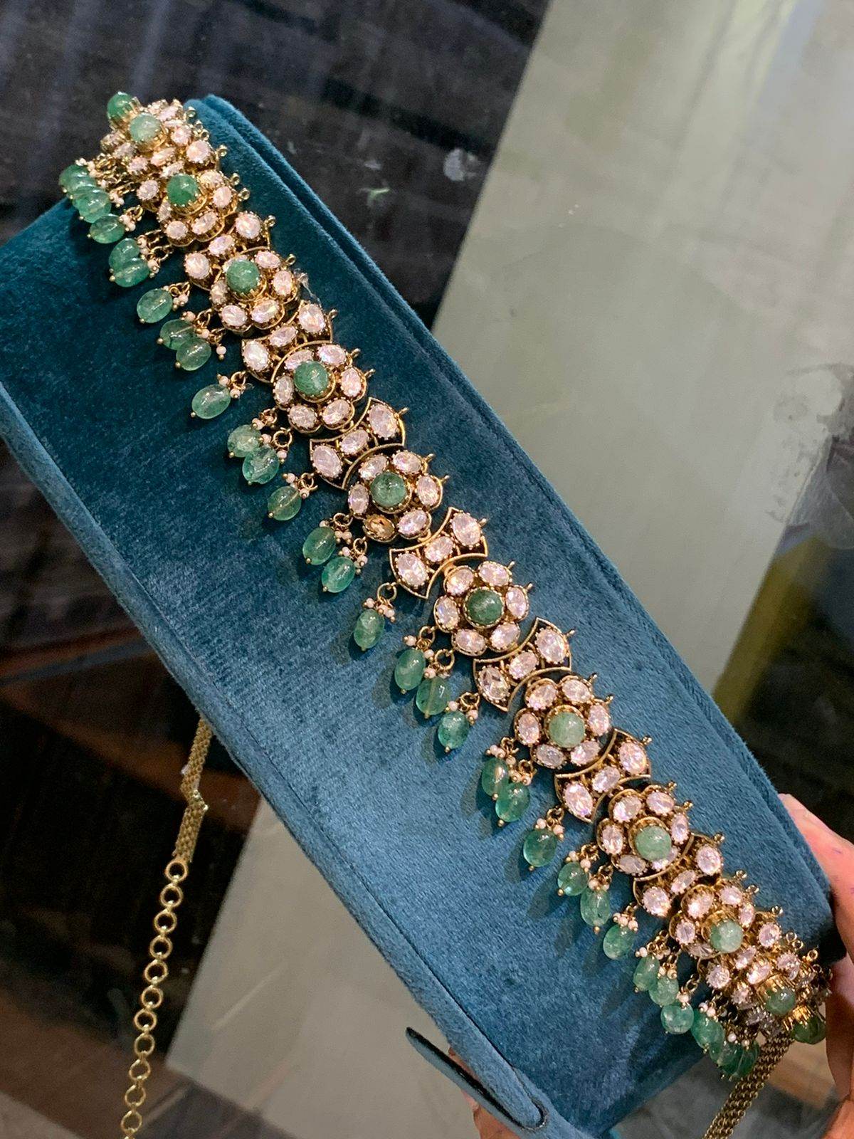 Moissanite Stones Bridal Hip Chain - Nakshatra Jewels