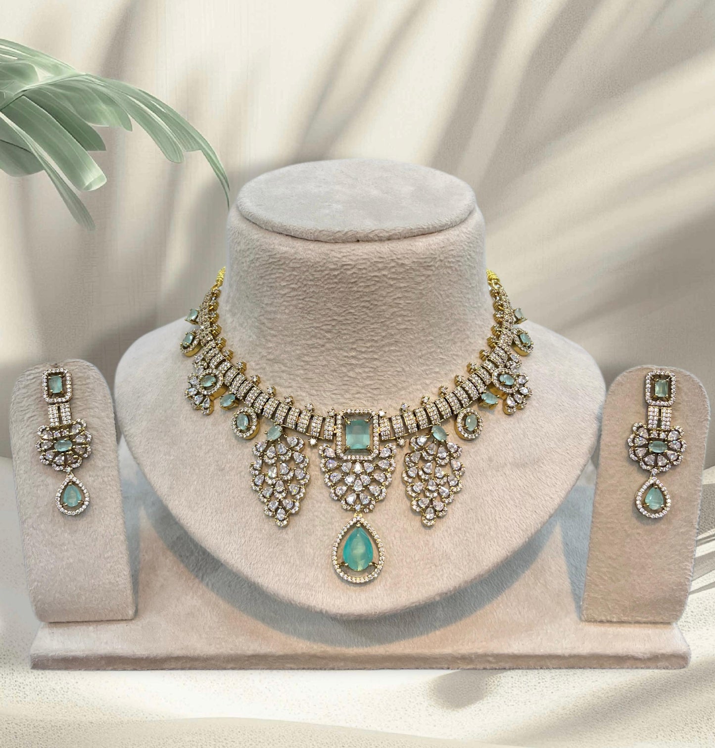 Victorian Polish AD Stones Necklace