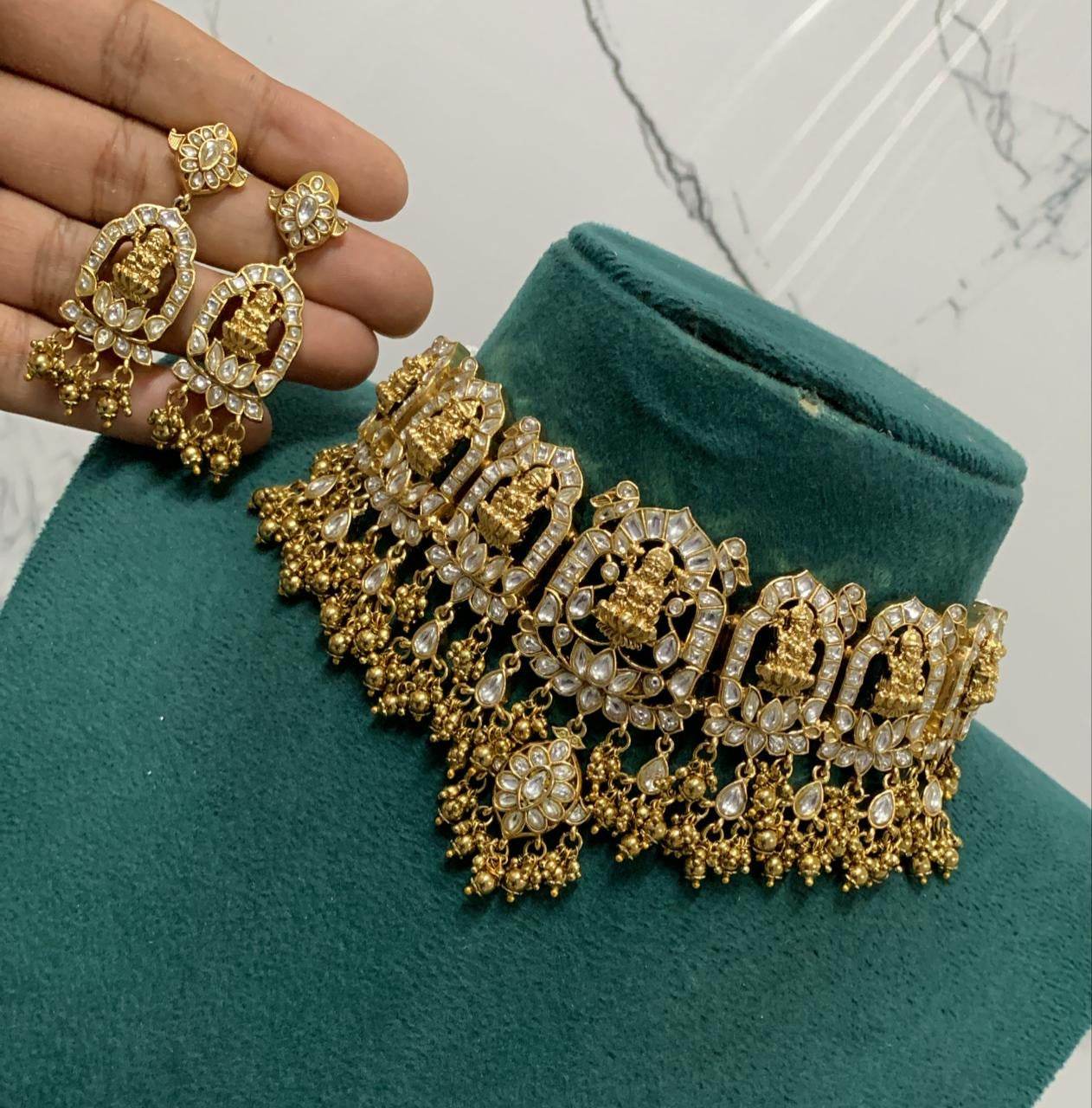Jaadu Kundan Stones Bridal Necklace - Nakshatra Jewels
