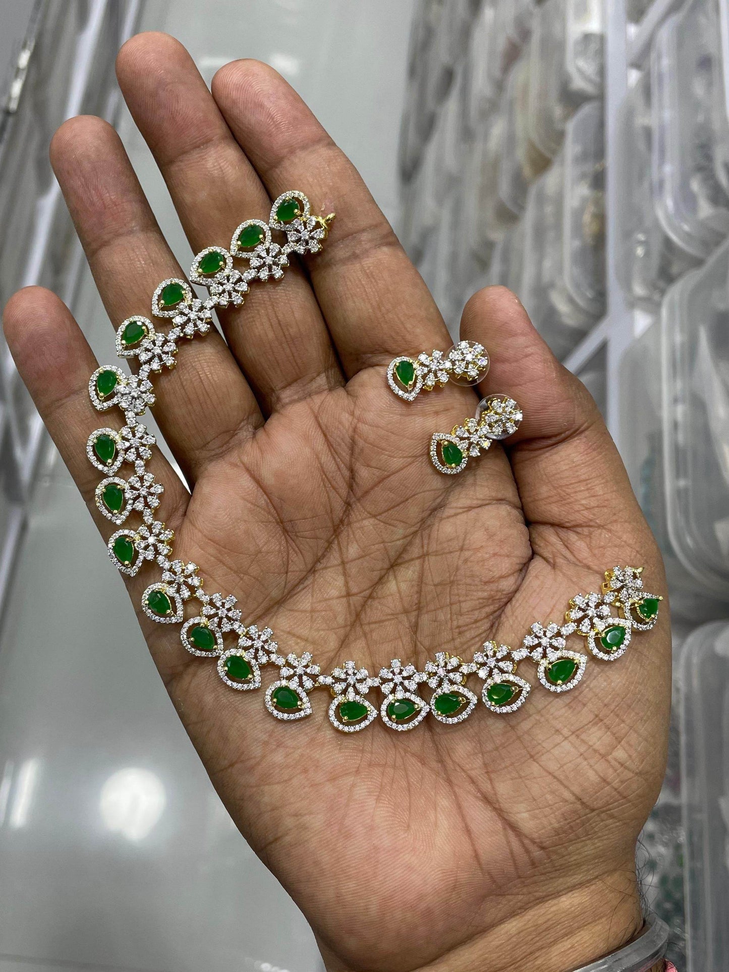 AD Stones Necklace - Nakshatra Jewels