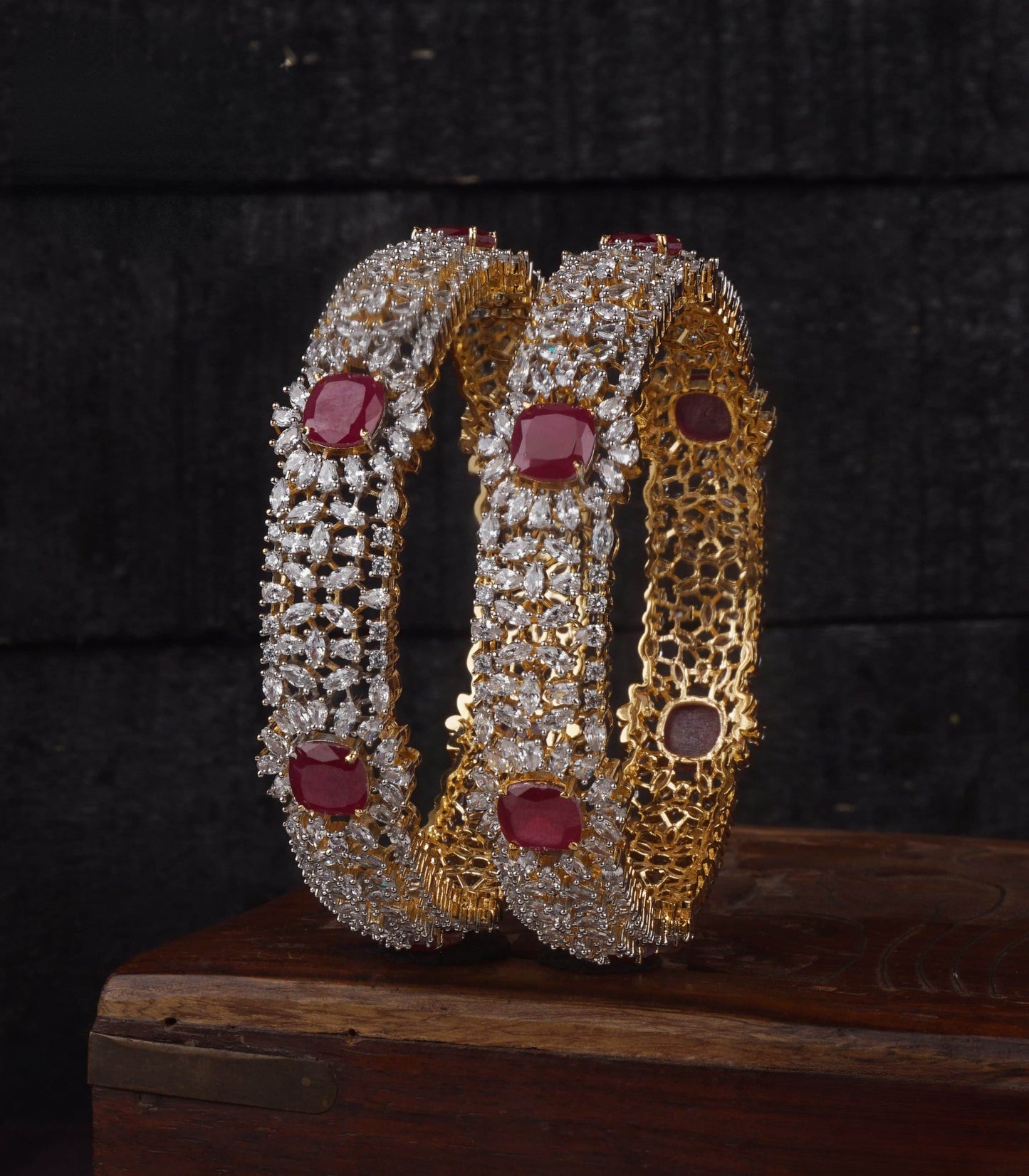 AD Stone Bangles - Nakshatra Jewels
