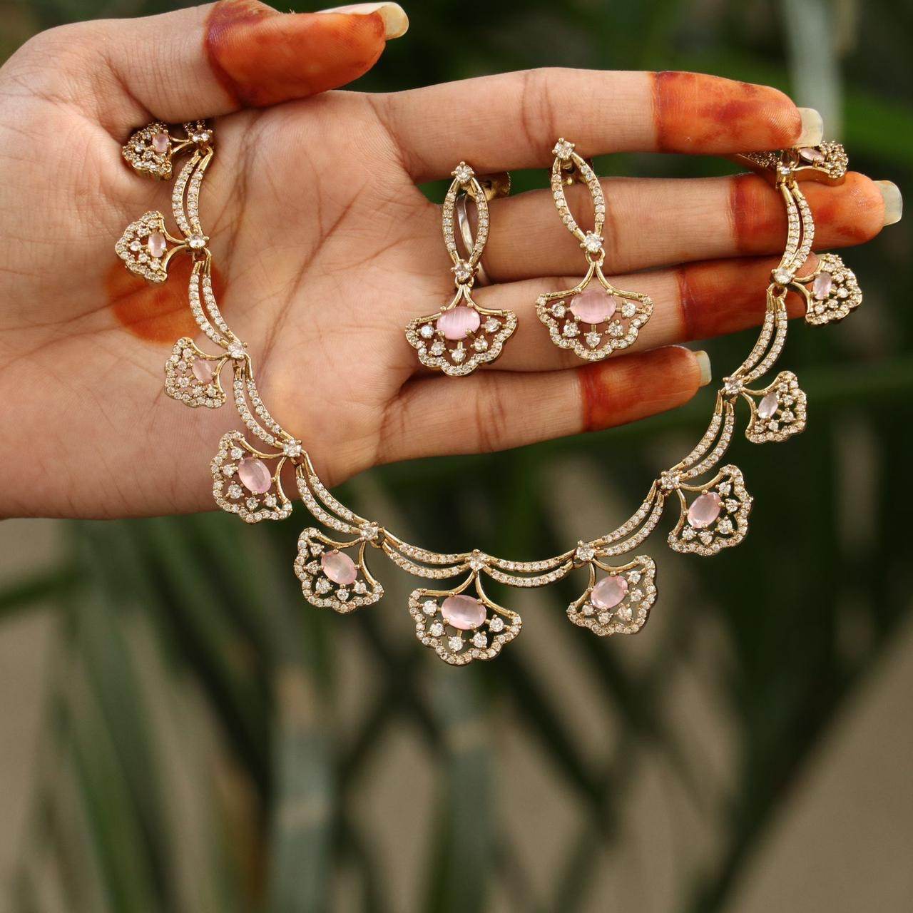 AD Stones Necklace - Nakshatra Jewels