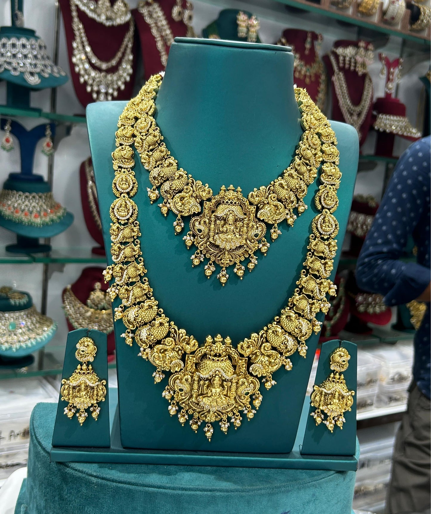 Nakshi Work with AD Stones Bridal Combo Set