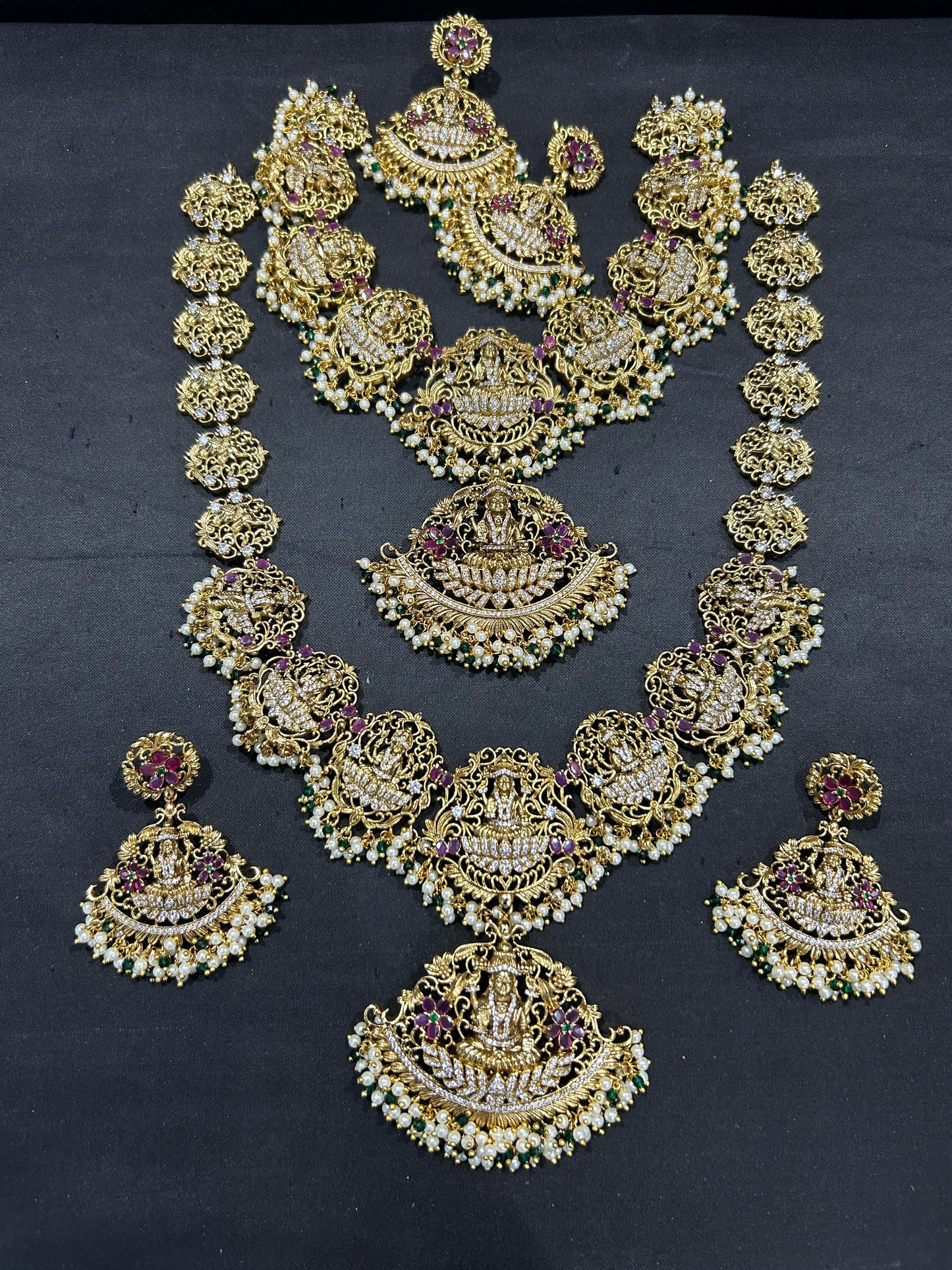 Nakshi Work with AD Stones Bridal Combo Set
