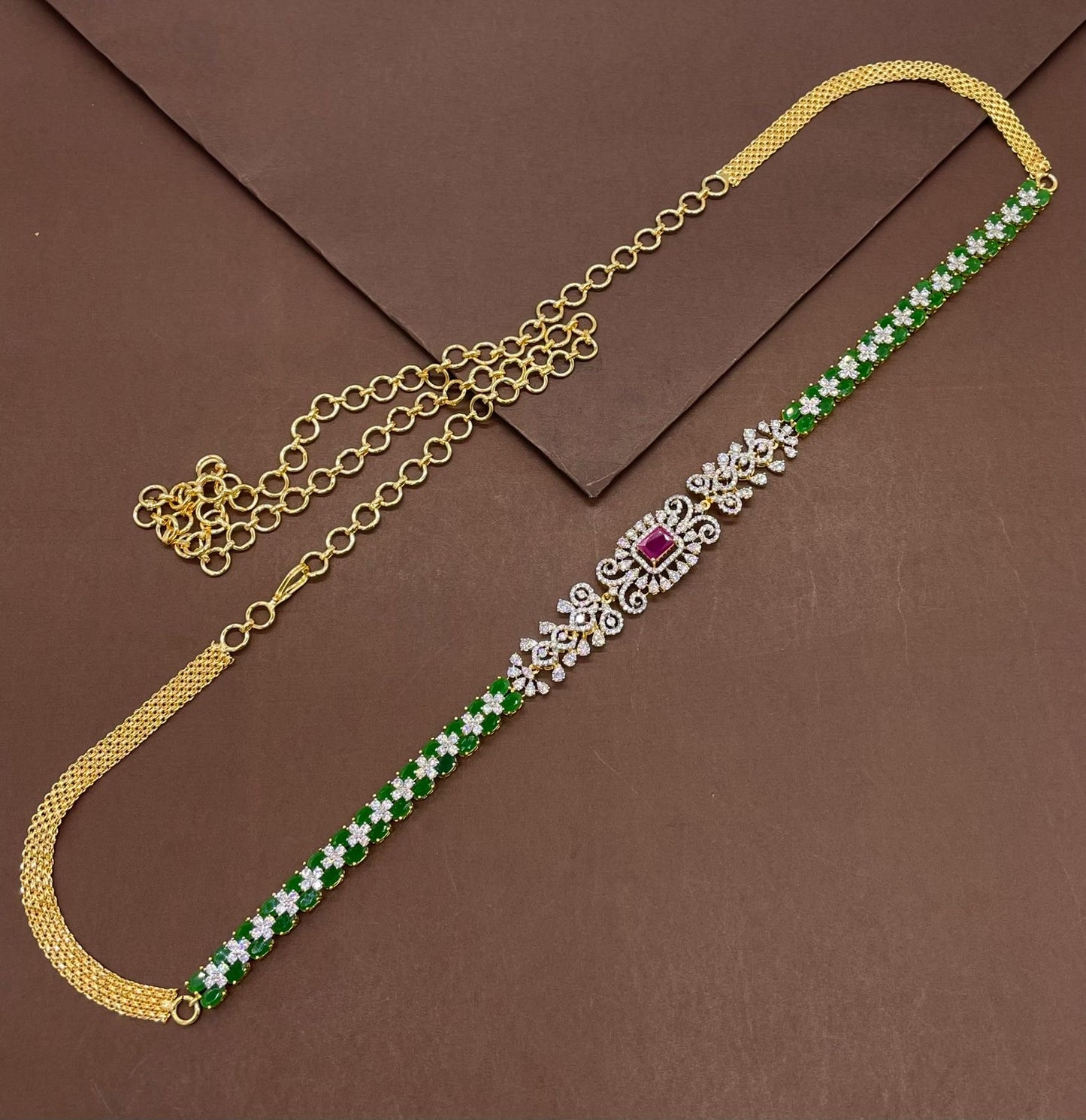 American Diamond Stones Hip Chain