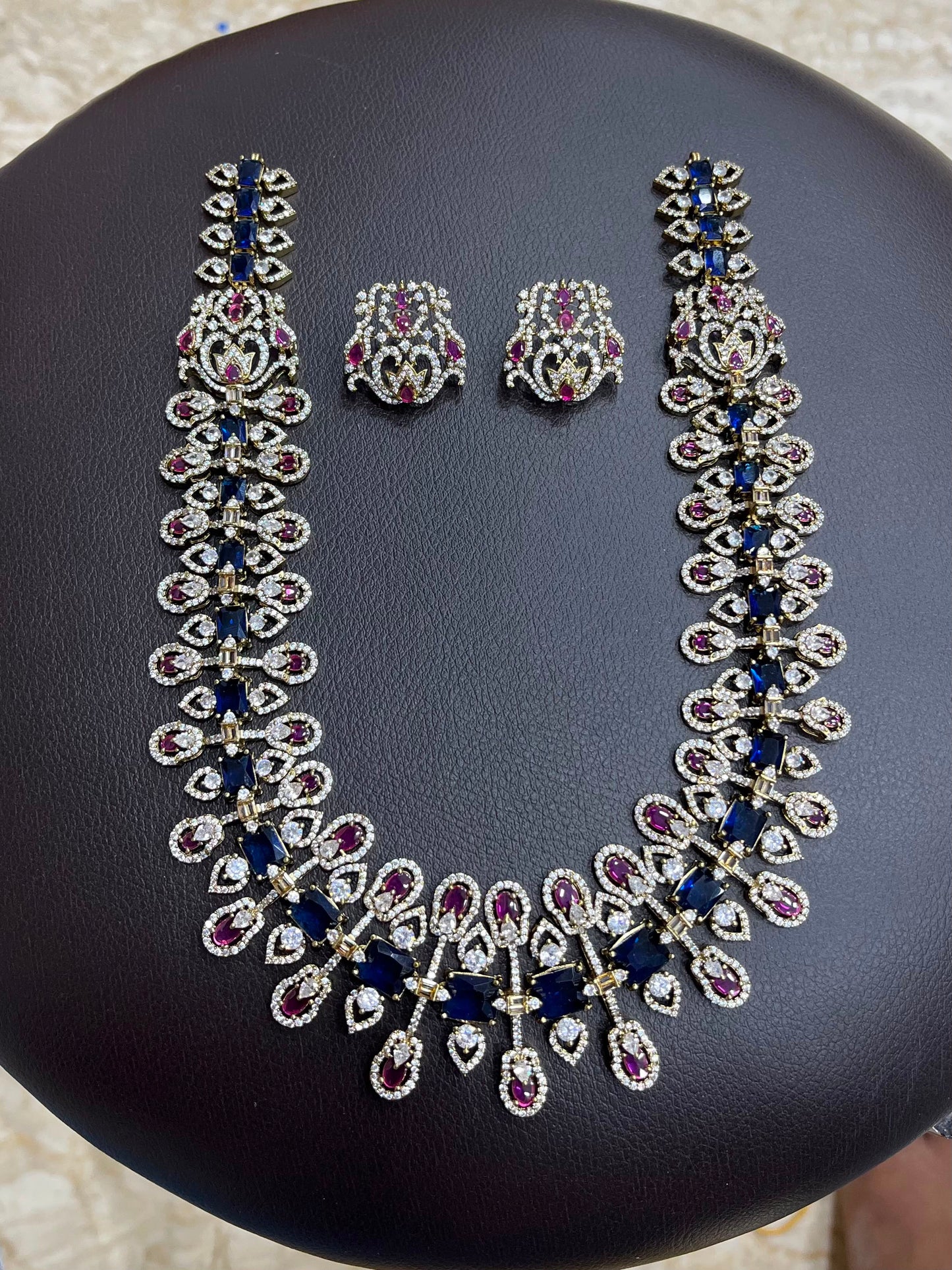 Victorian Polish with AD Stones Bridal Haram