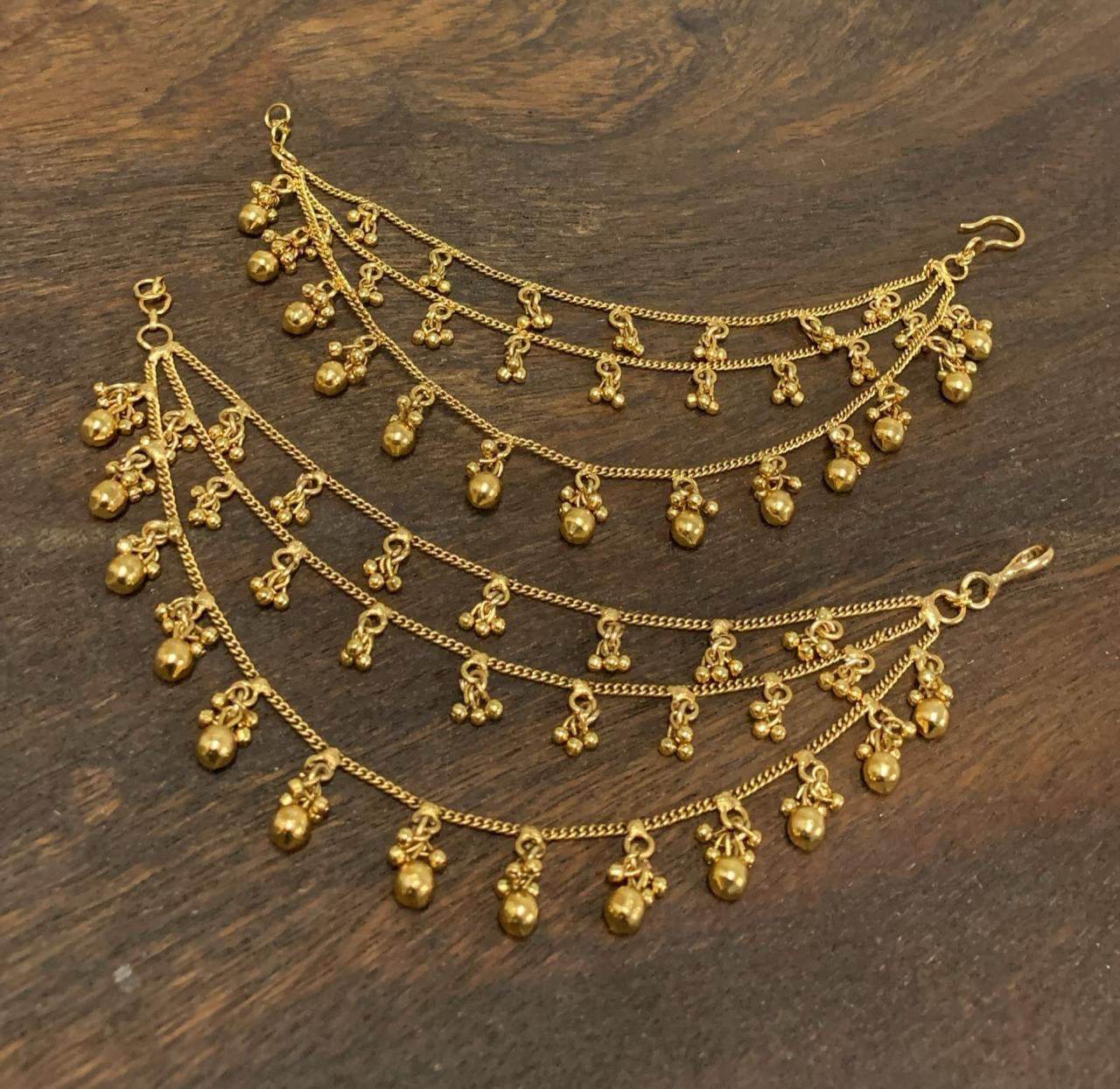 Premium Matt Finished Ear Chains - Nakshatra Jewels