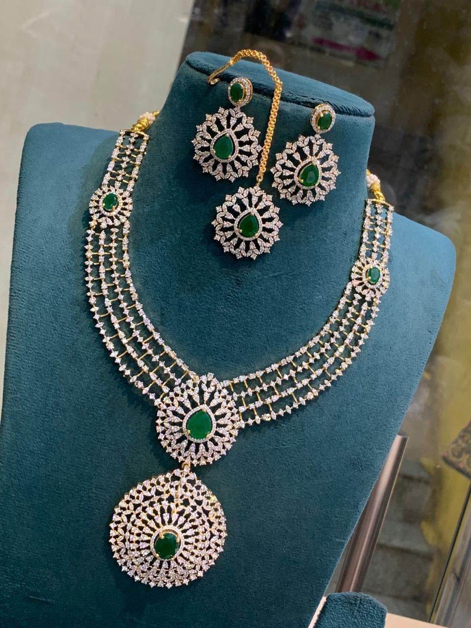 American Diamond Stones Necklace - Nakshatra Jewels
