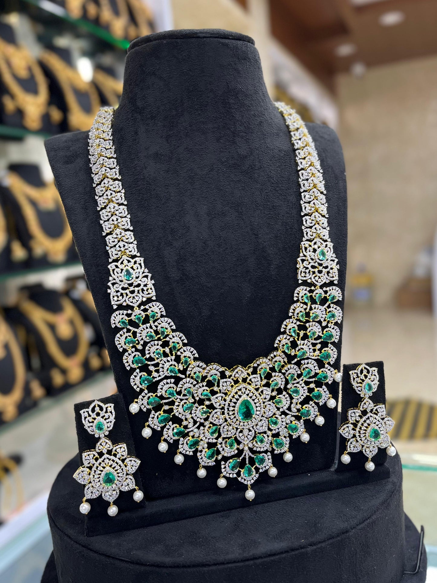 American Diamond Stones Grand Bridal Haram