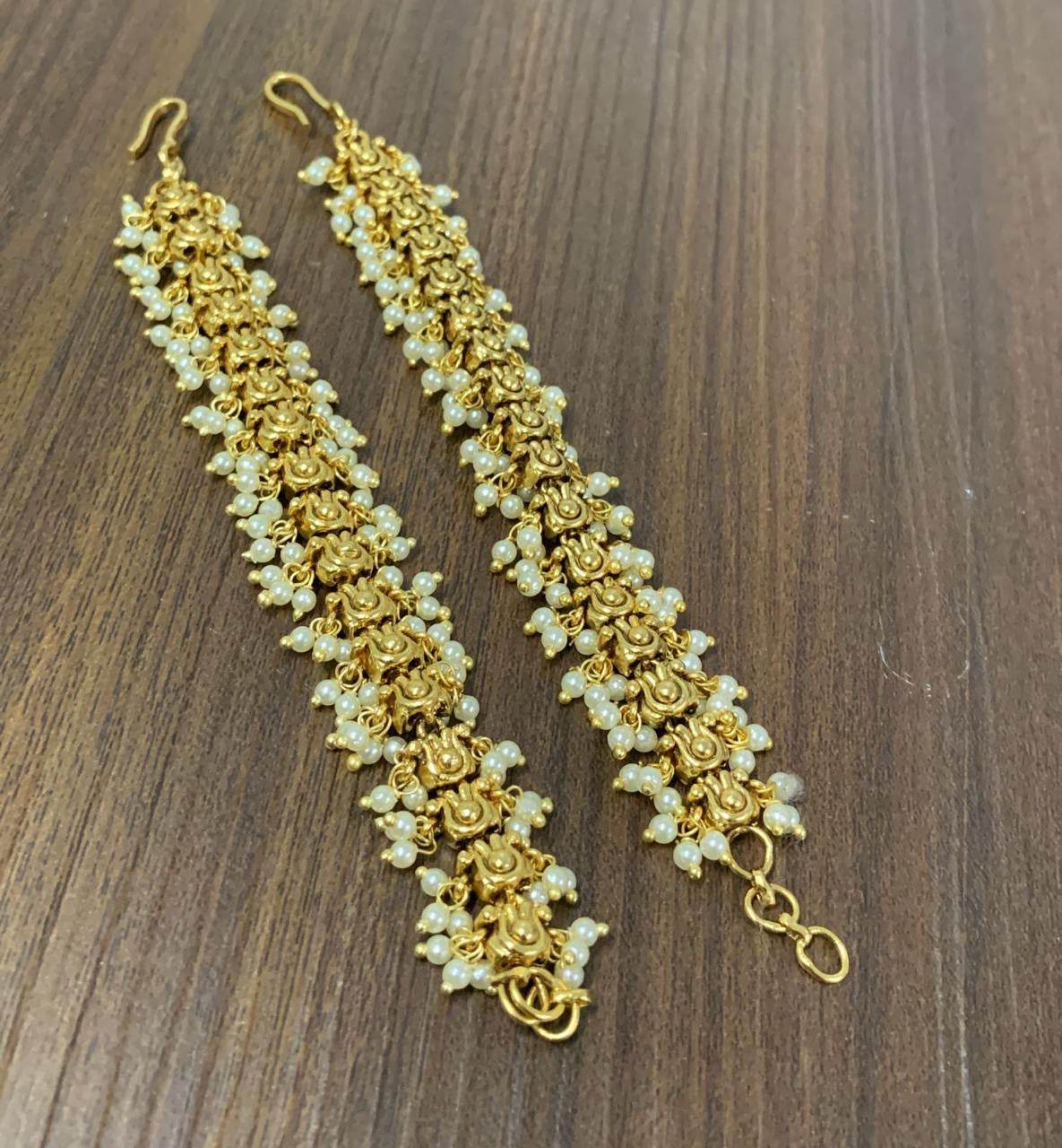 Premium Matt Finished Ear Chains - Nakshatra Jewels