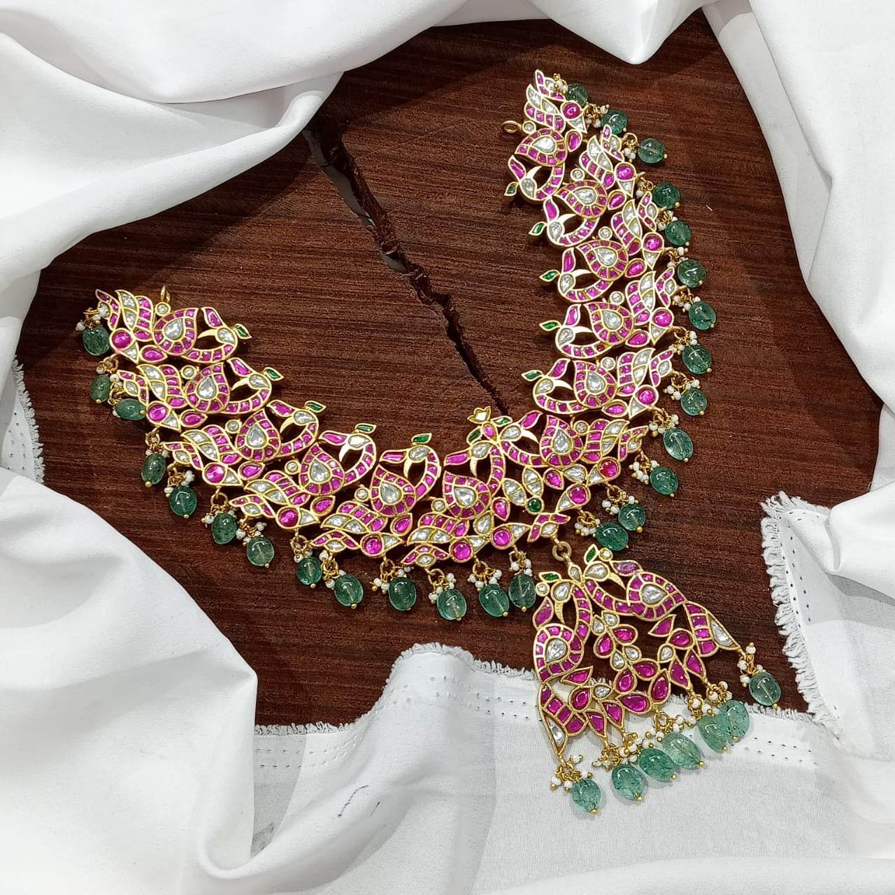 Jaadu Kundan Stones Bridal Necklace - Nakshatra Jewels