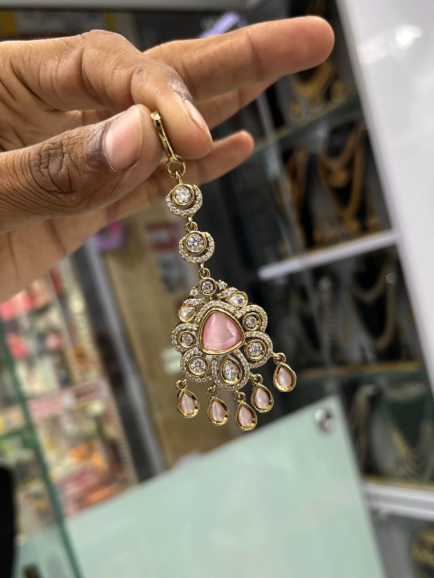 Victorian Polish AD Stones Tikka - Nakshatra Jewels