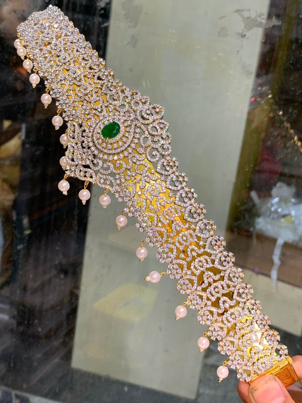 American Diamond Stones Bridal Hip Belt - Nakshatra Jewels