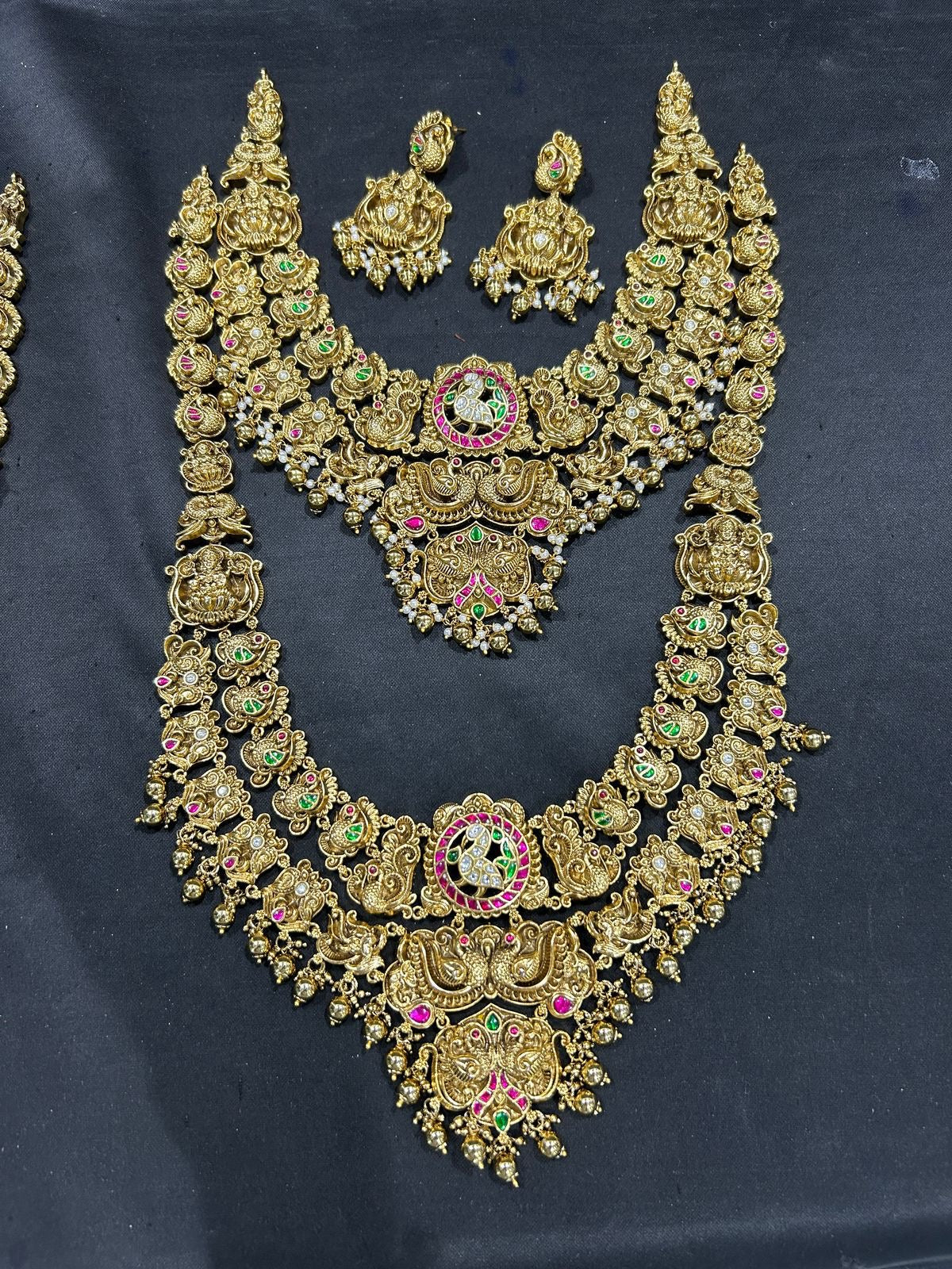 Nakshi Work with Kundan Stones Bridal Combo Set