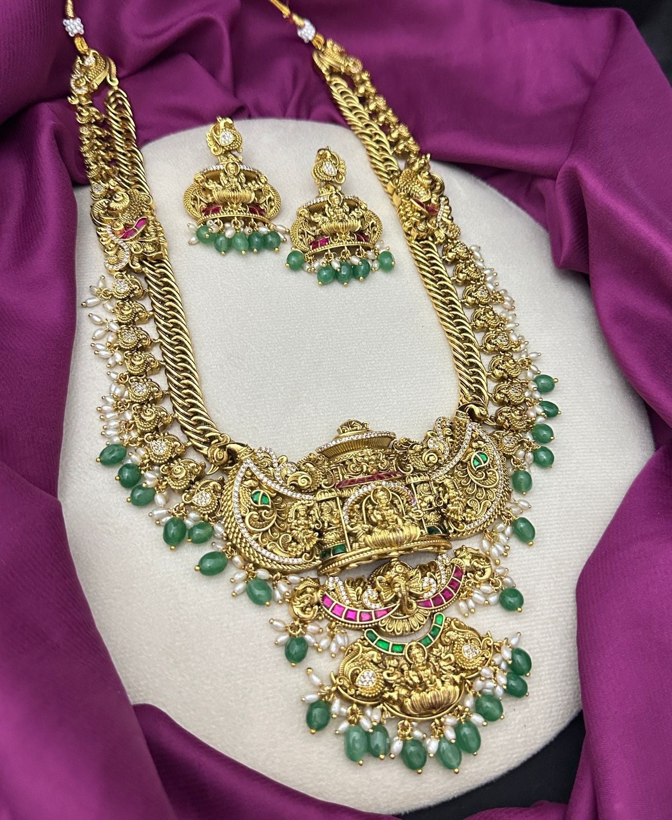 Nakshi Work with Kundan Stones Bridal Haram