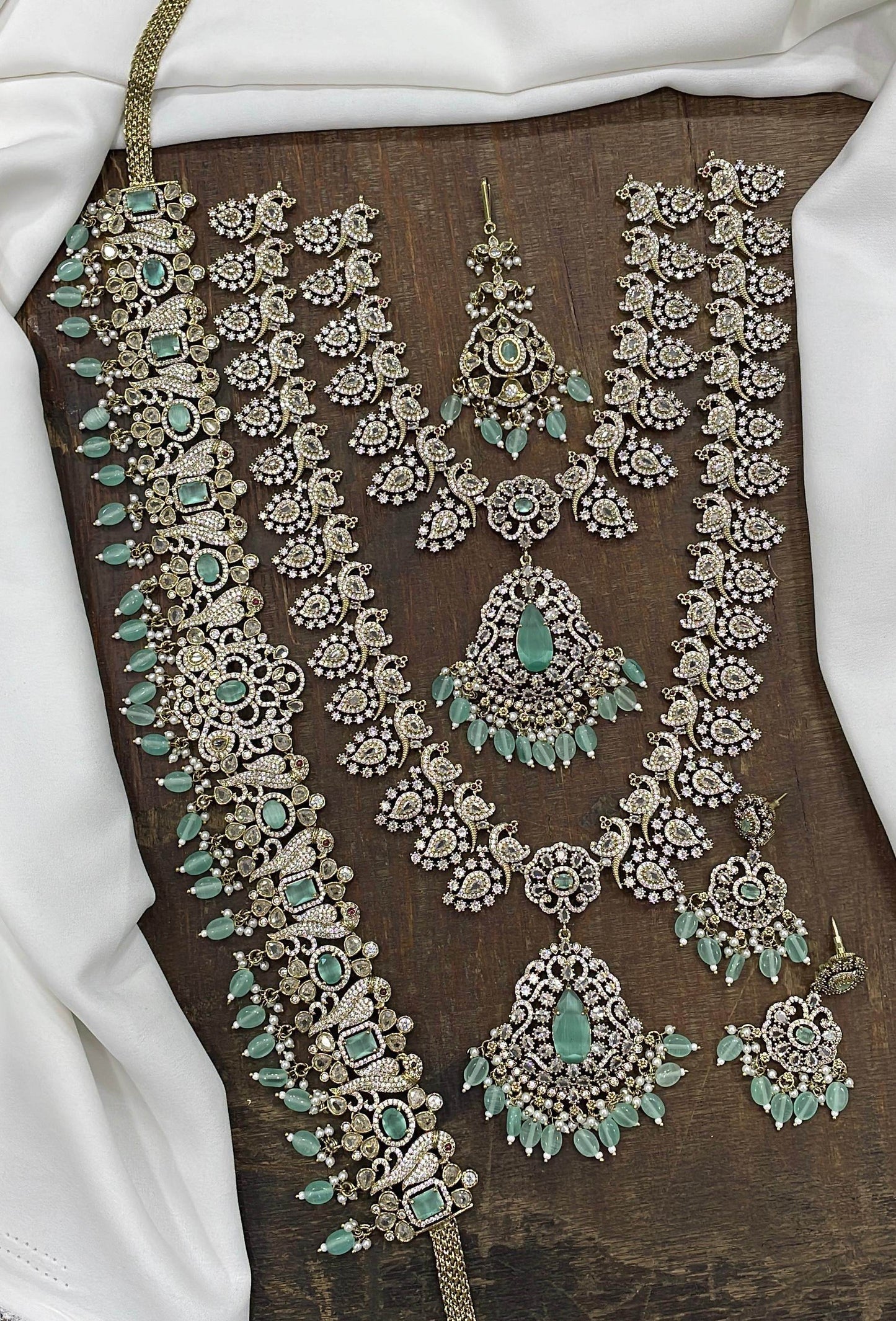 Victorian Polish with AD Stones Combo Set - Nakshatra Jewels