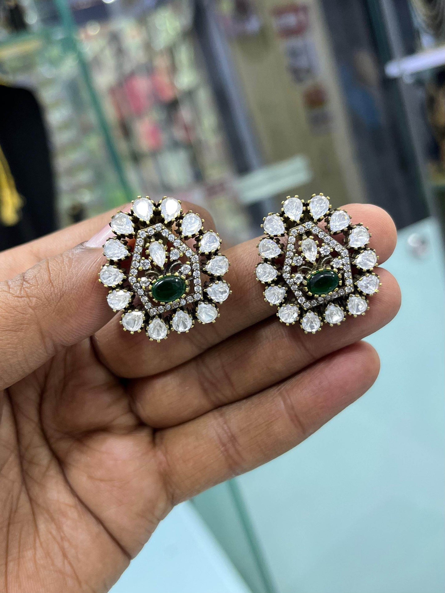 Mossianite Stones Bridal Earrings