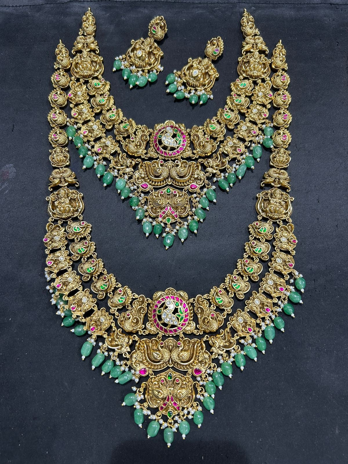 Nakshi Work with Kundan Stones Bridal Combo Set