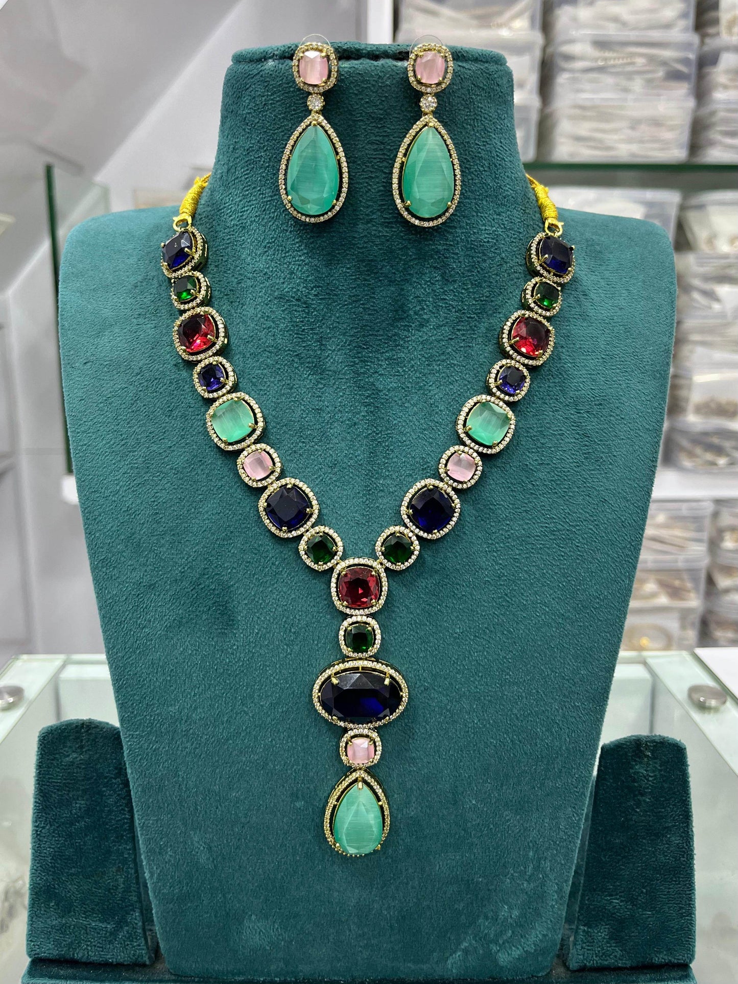 AD Stones Necklace - Nakshatra Jewels