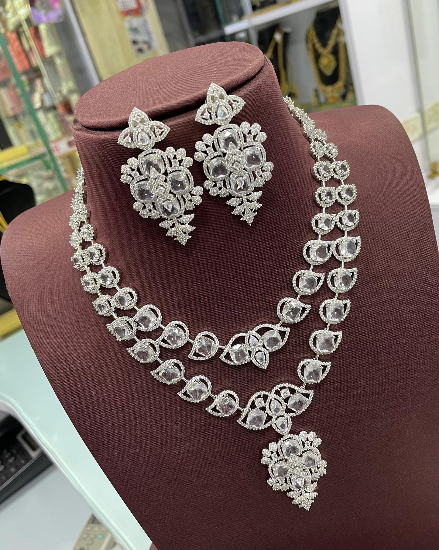 Victorian Polish AD Stones Necklace