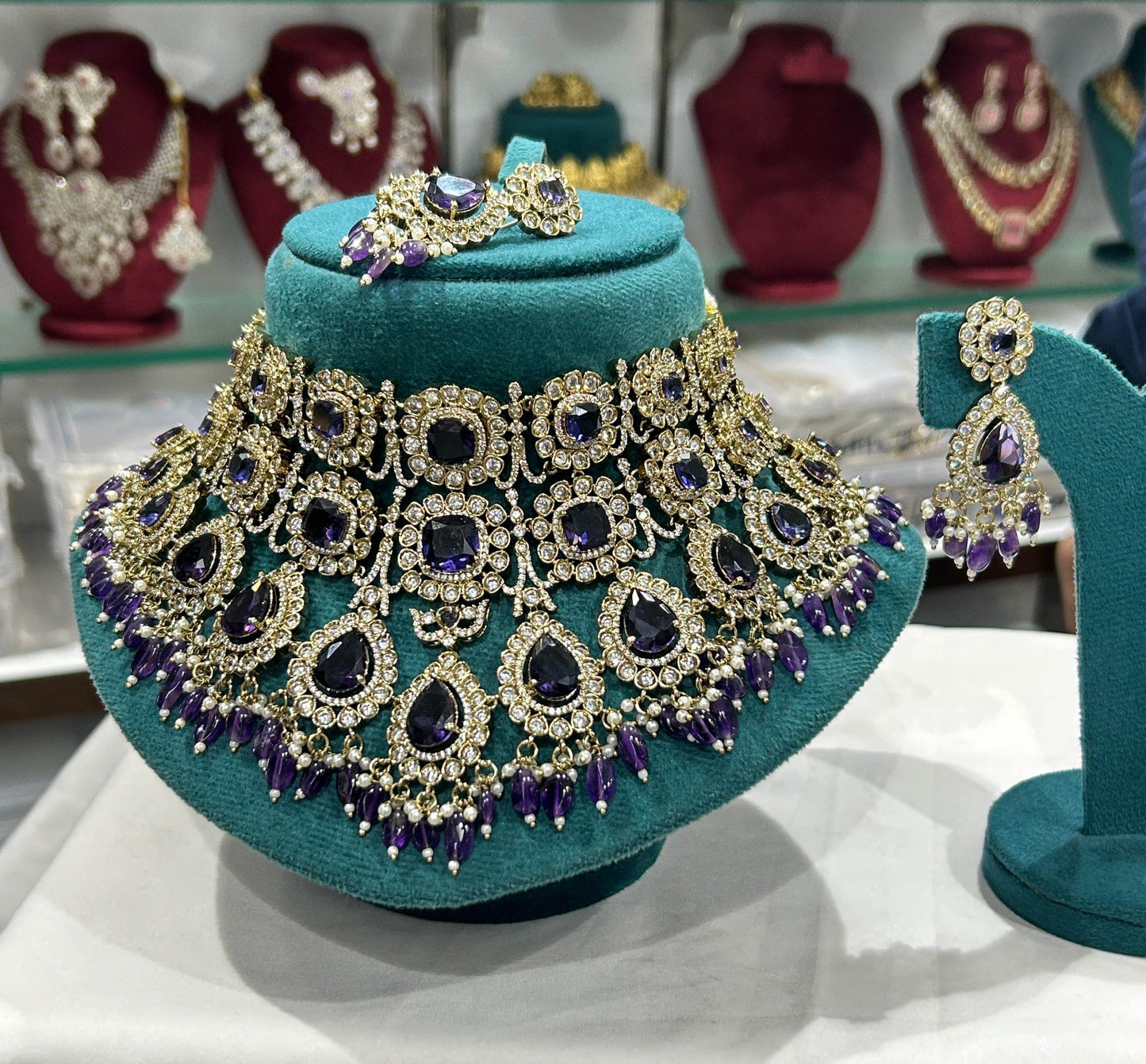 Victorian Polish with AD Stones Choker - Nakshatra Jewels