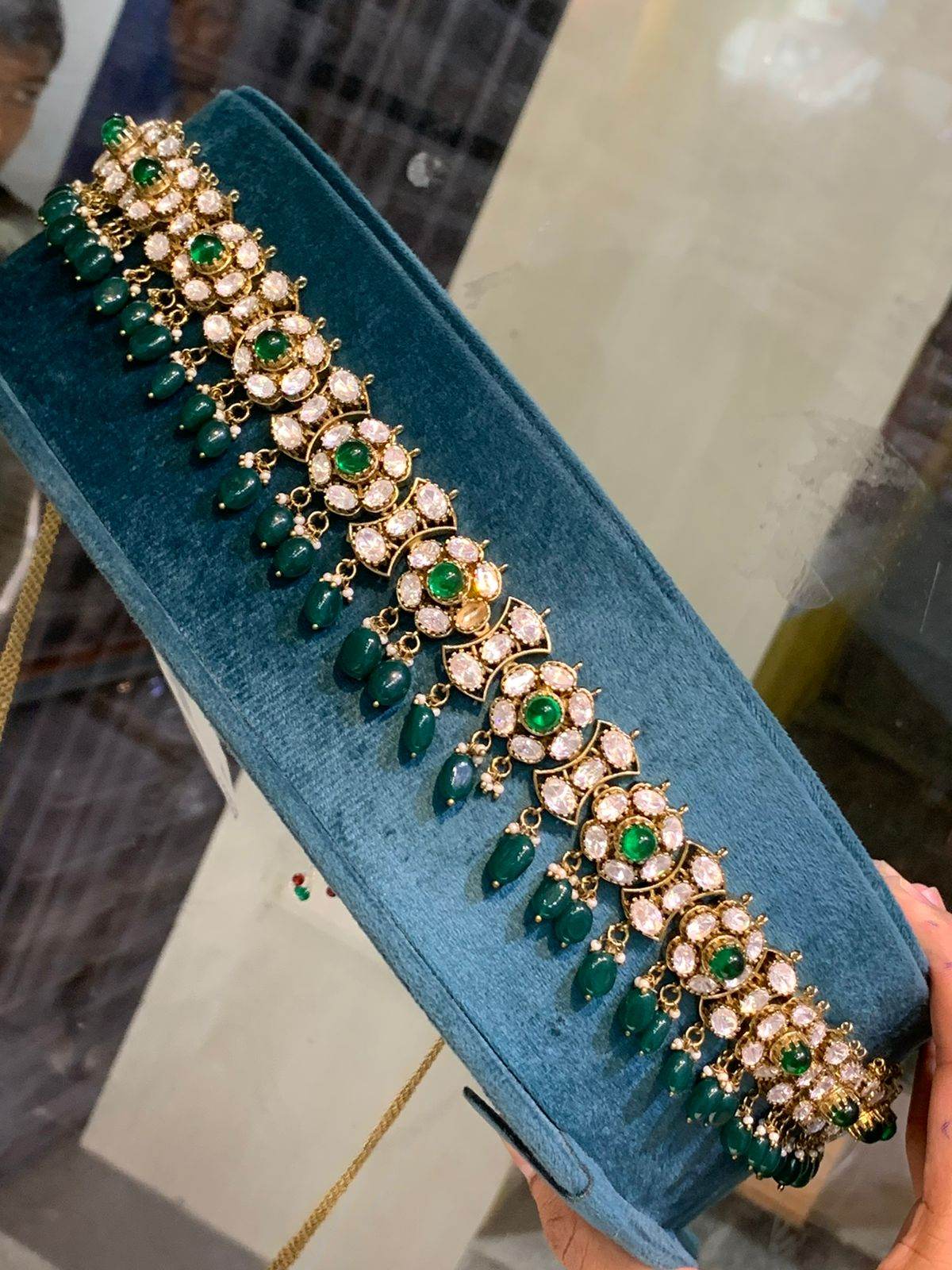 Moissanite Stones Bridal Hip Chain - Nakshatra Jewels