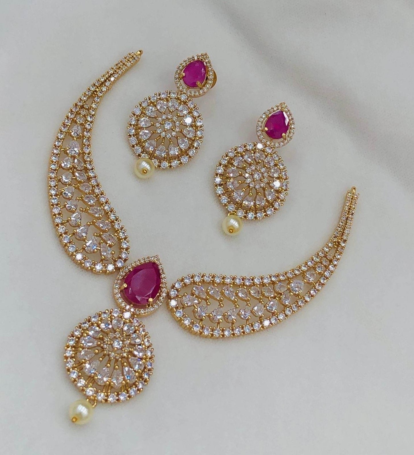 AD Stones Necklace - Nakshatra Jewels