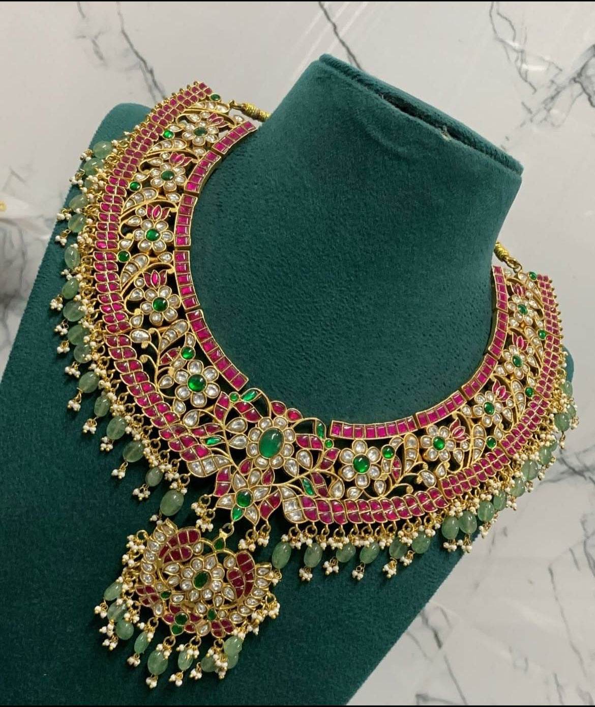Jaadu Kundan Stones Bridal Necklace - Nakshatra Jewels