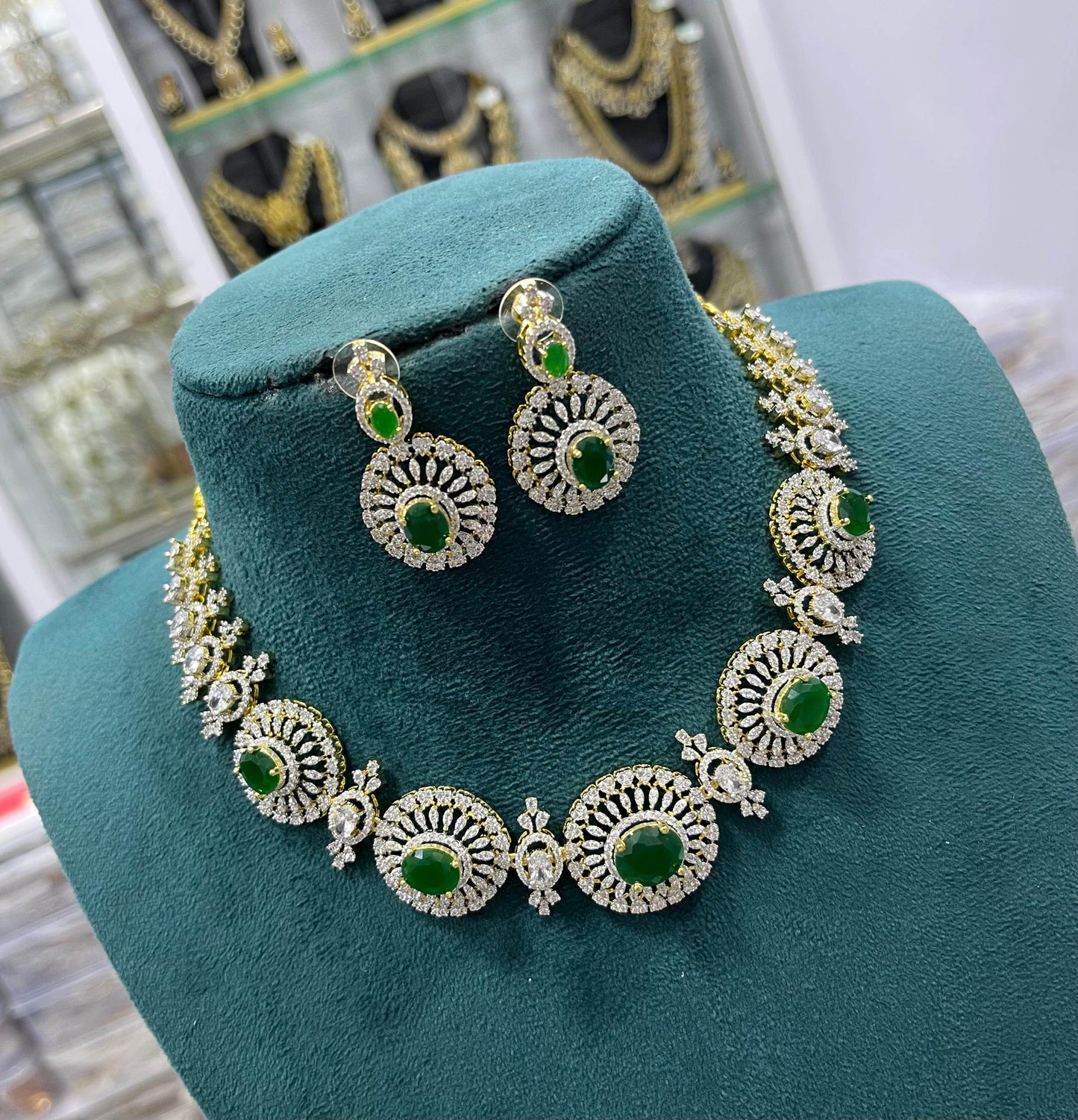 American Diamond Stones Necklace - Nakshatra Jewels