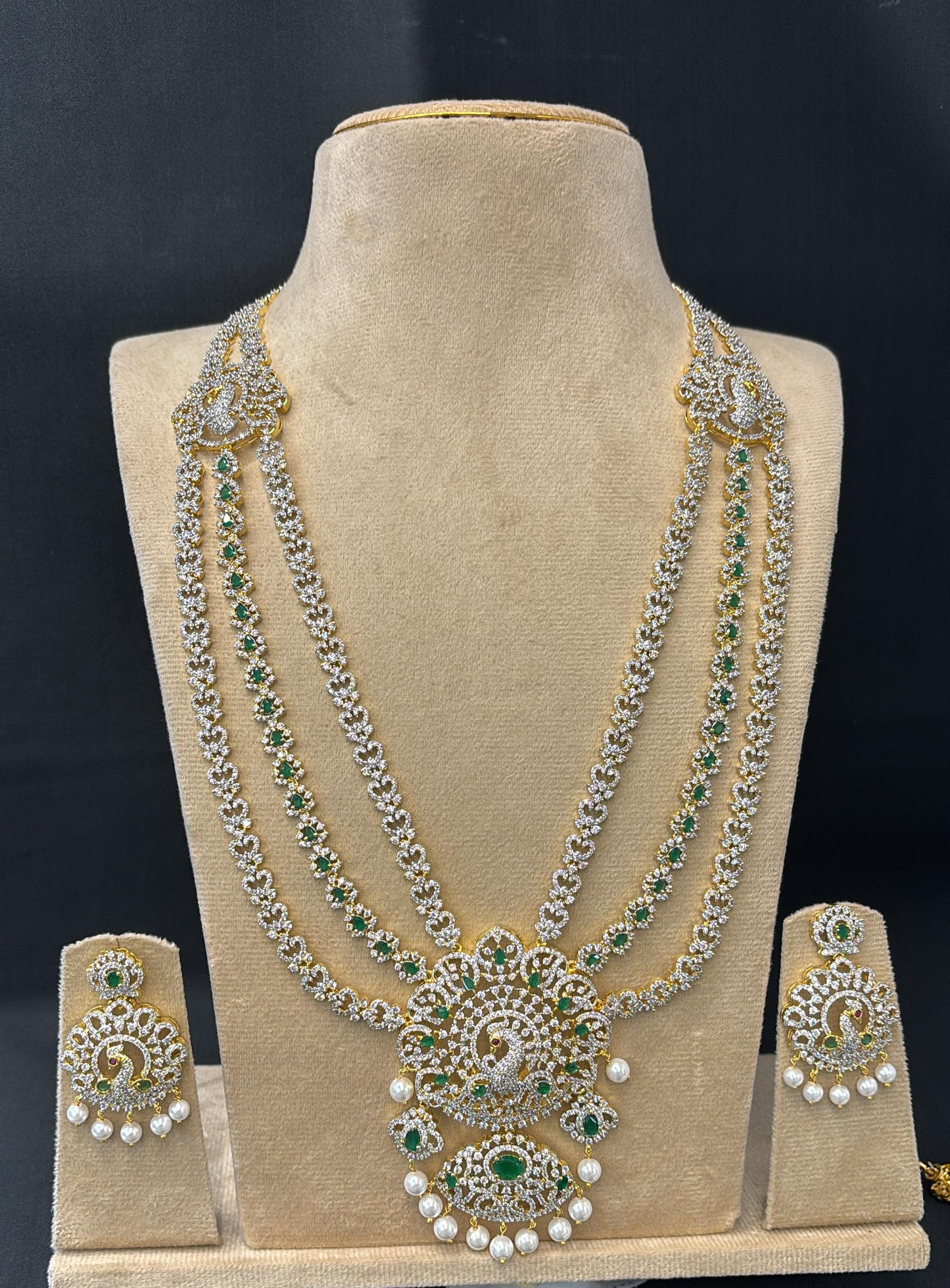 American Diamond Stones Bridal Layer Haram