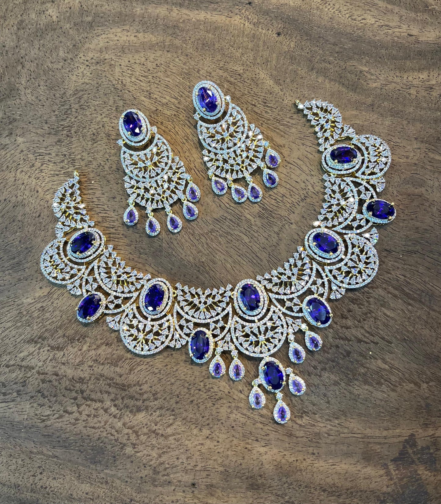 American Diamond Stones Bridal Necklace