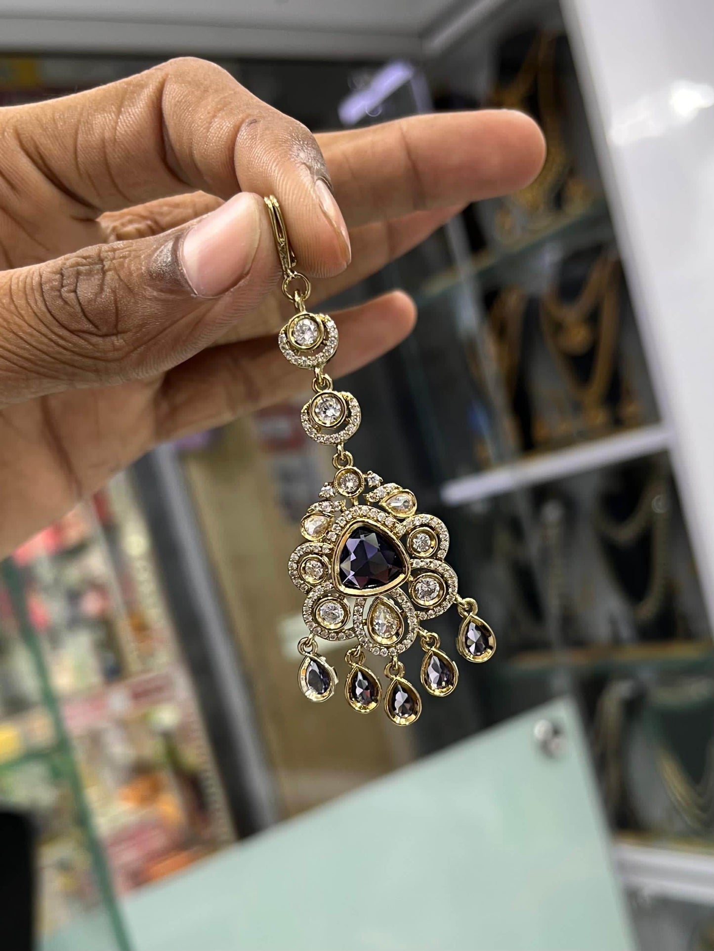 Victorian Polish AD Stones Tikka - Nakshatra Jewels