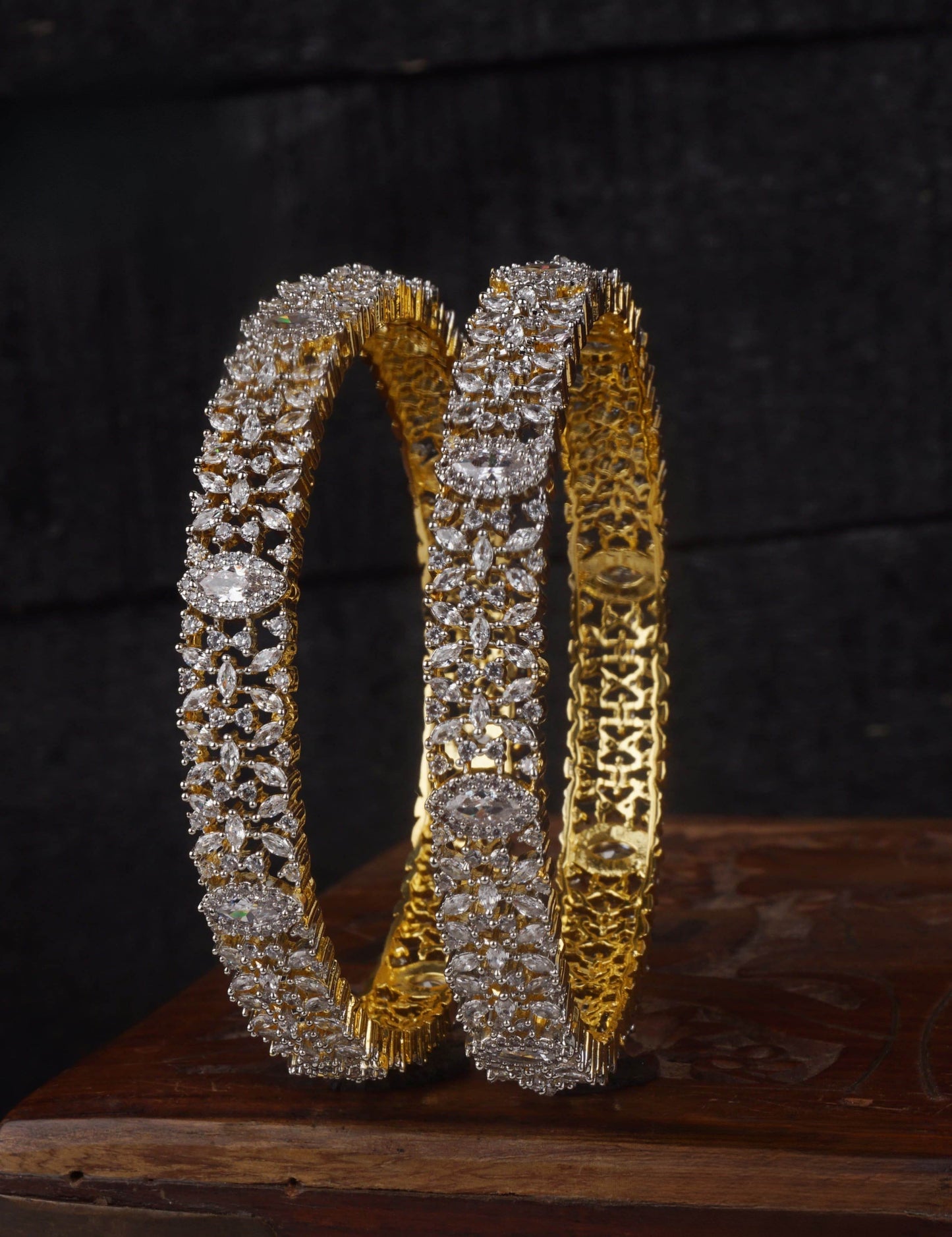 AD Stone Bangles - Nakshatra Jewels