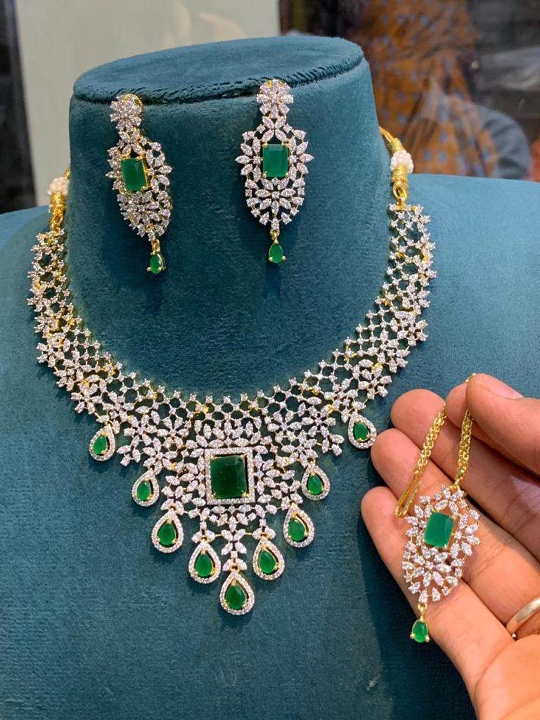 American Diamond Stones Necklace - Nakshatra Jewels