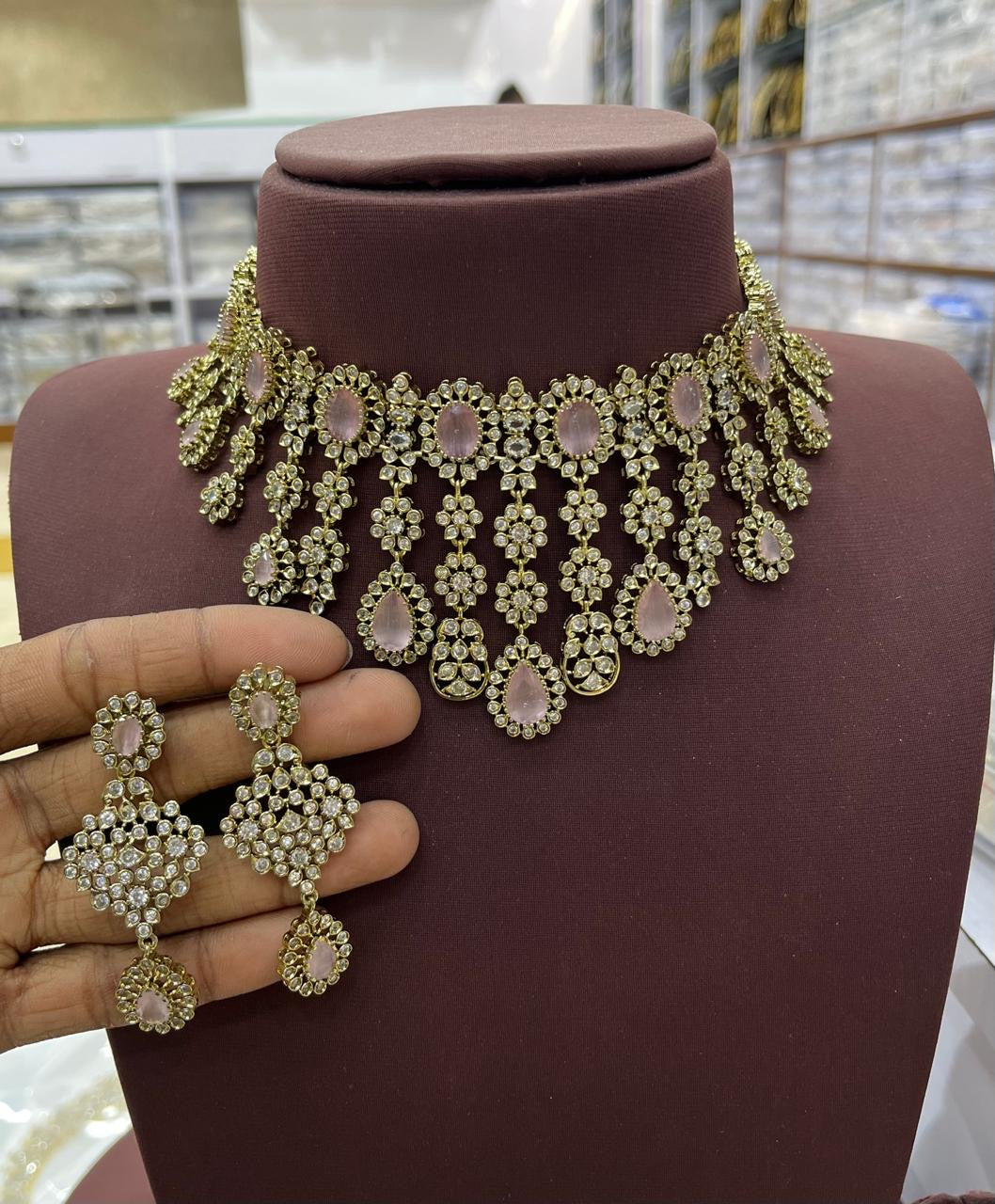 Victorian Polish with AD Stones Bridal Choker