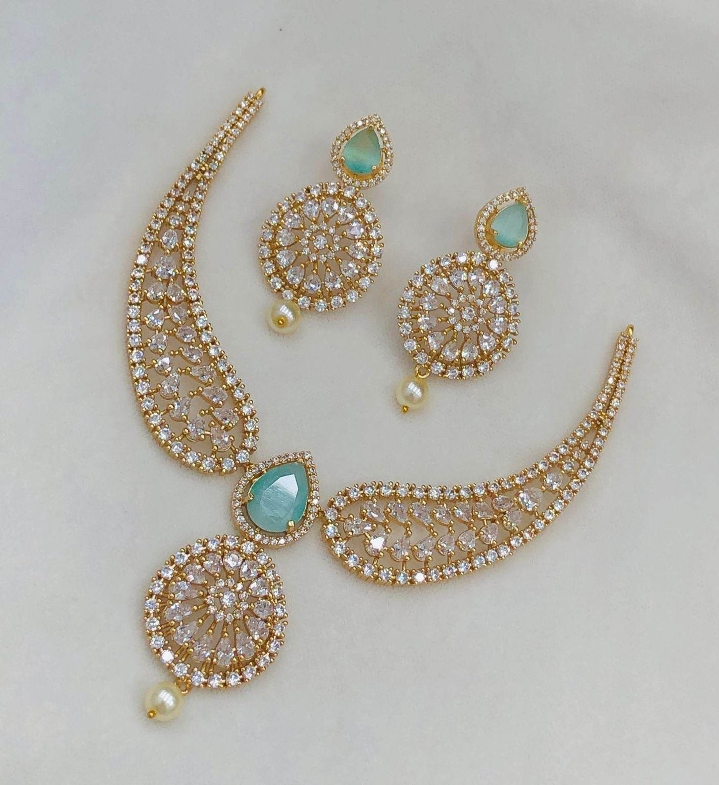 AD Stones Necklace - Nakshatra Jewels