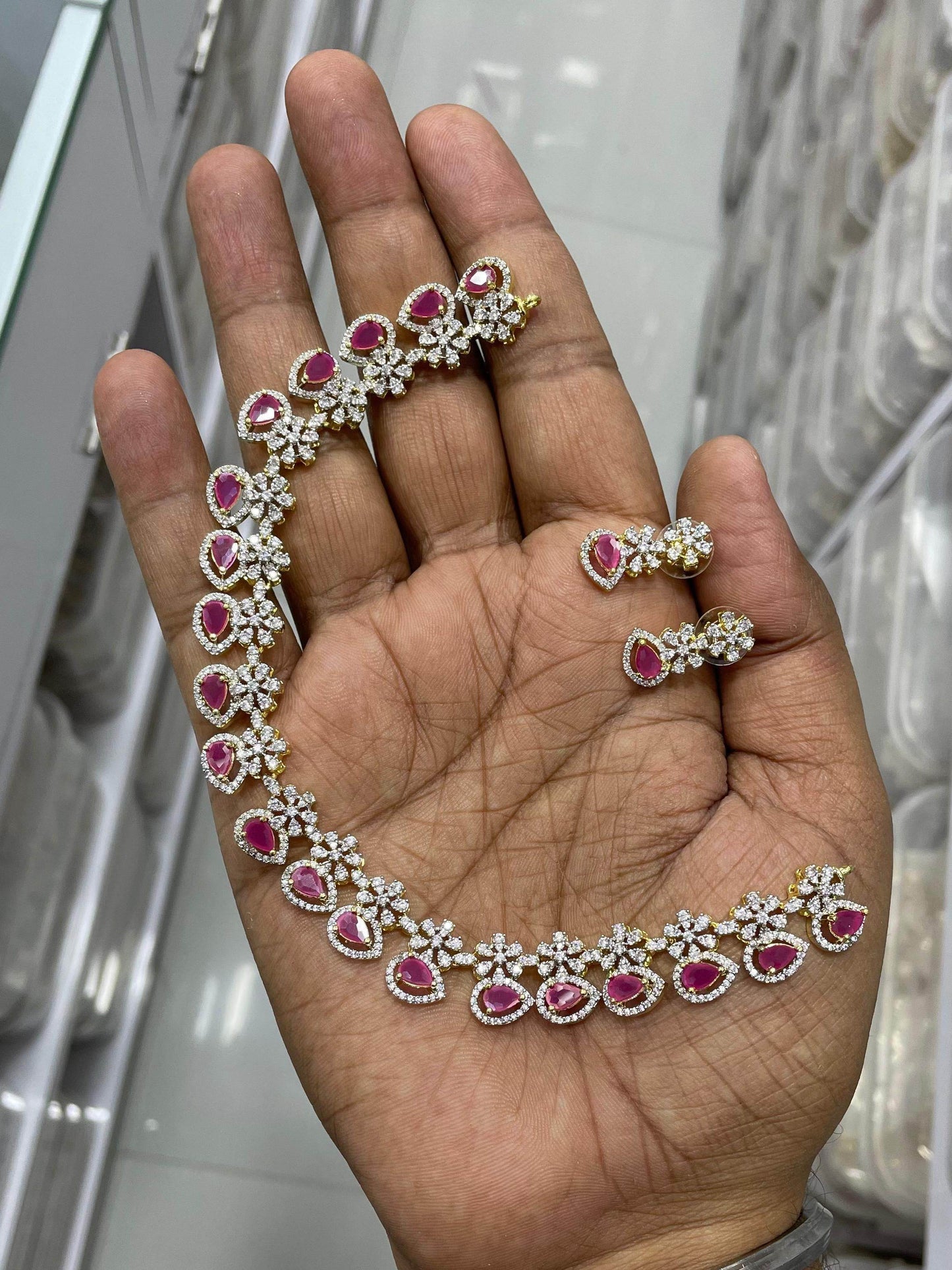 AD Stones Necklace - Nakshatra Jewels
