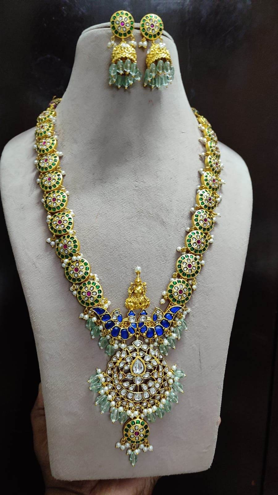 Jaadu Kundan Stones Bridal Haram - Nakshatra Jewels