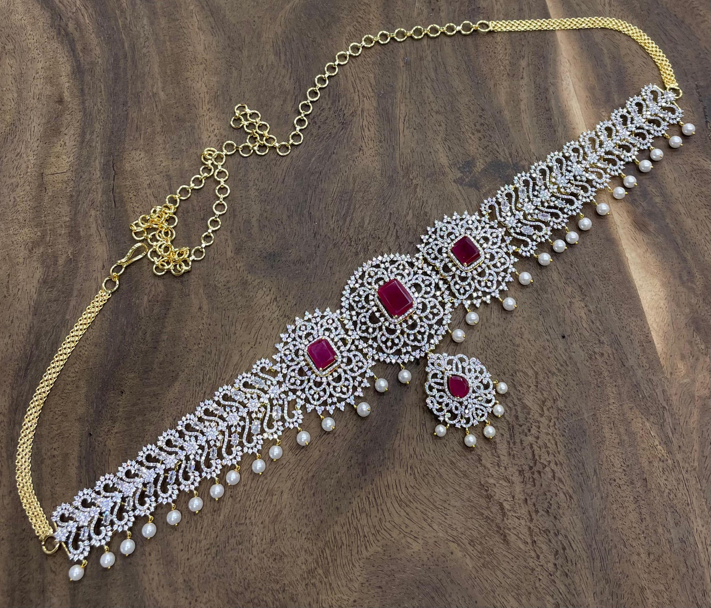 American Diamond Stones Bridal Hip Chain