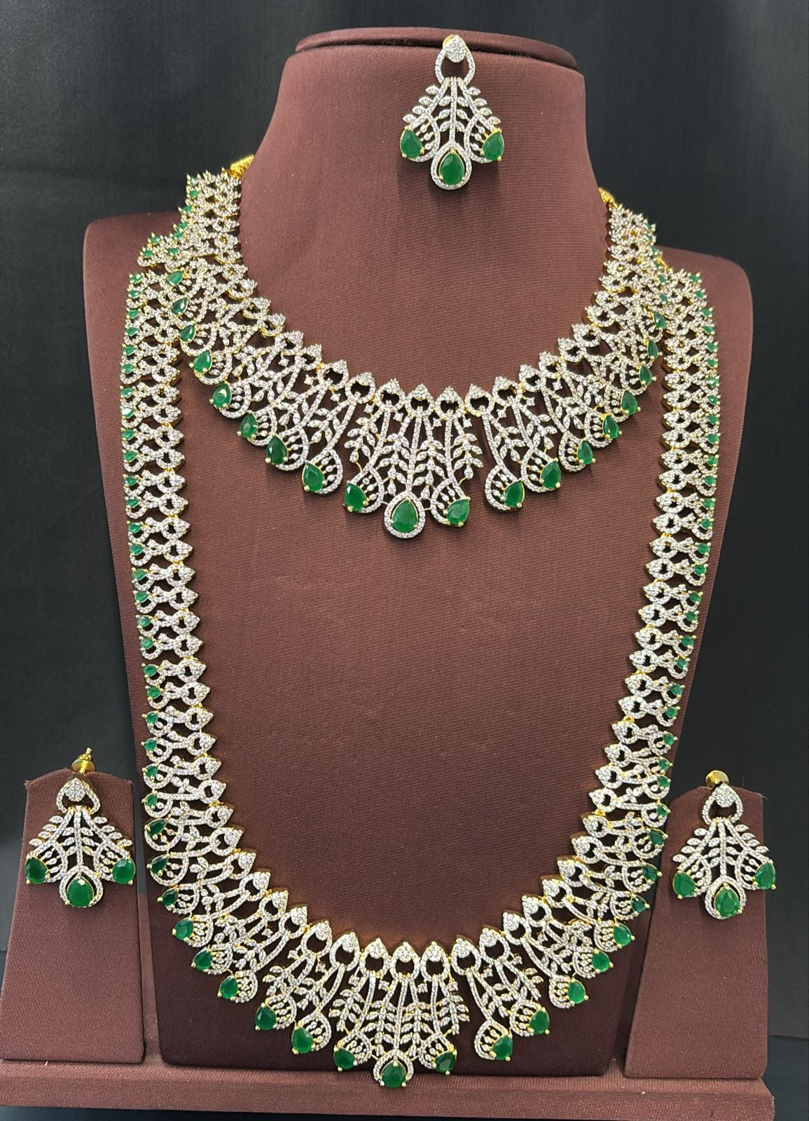 American Diamond Stones Bridal Combo Set