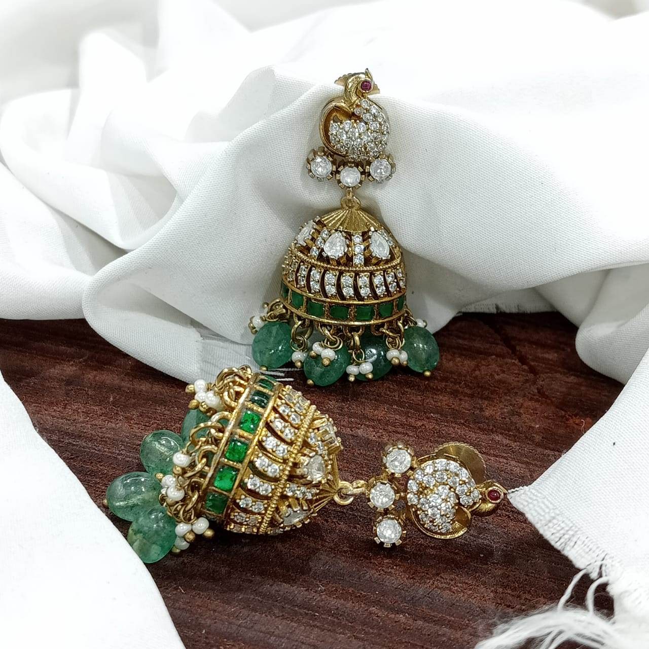 Premium AD & Moissanite Stone Earrings - Nakshatra Jewels