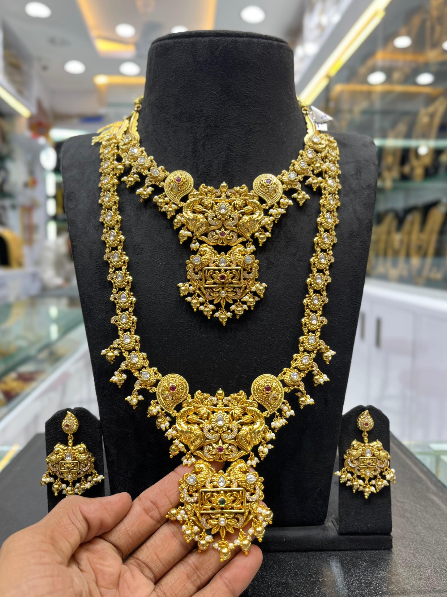 Nakshi Work with AD Stones Bridal Combo