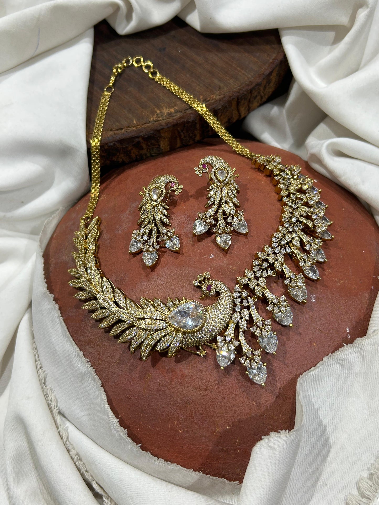 Victorian Polish with AD Stone Necklace