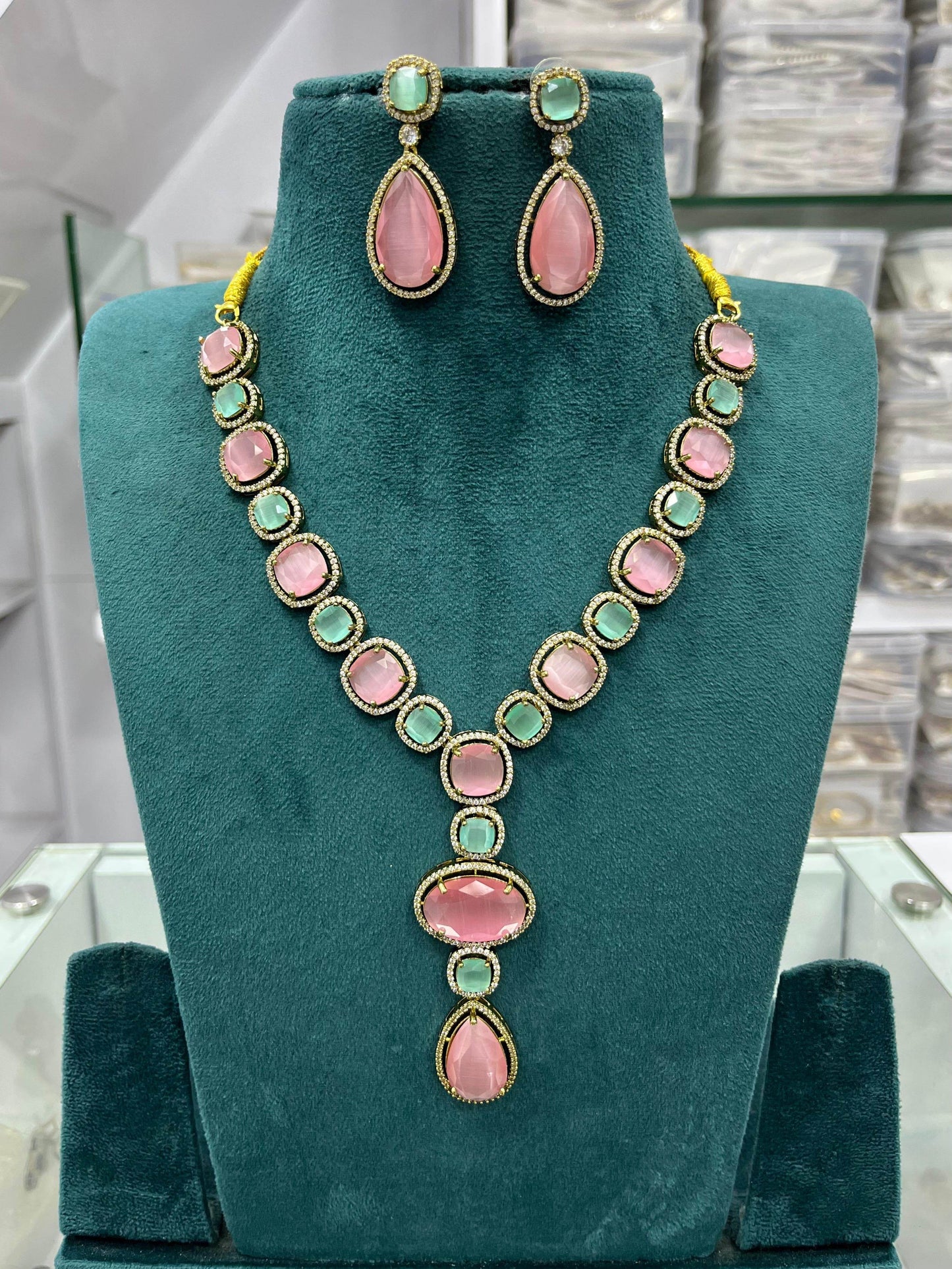 AD Stones Necklace - Nakshatra Jewels