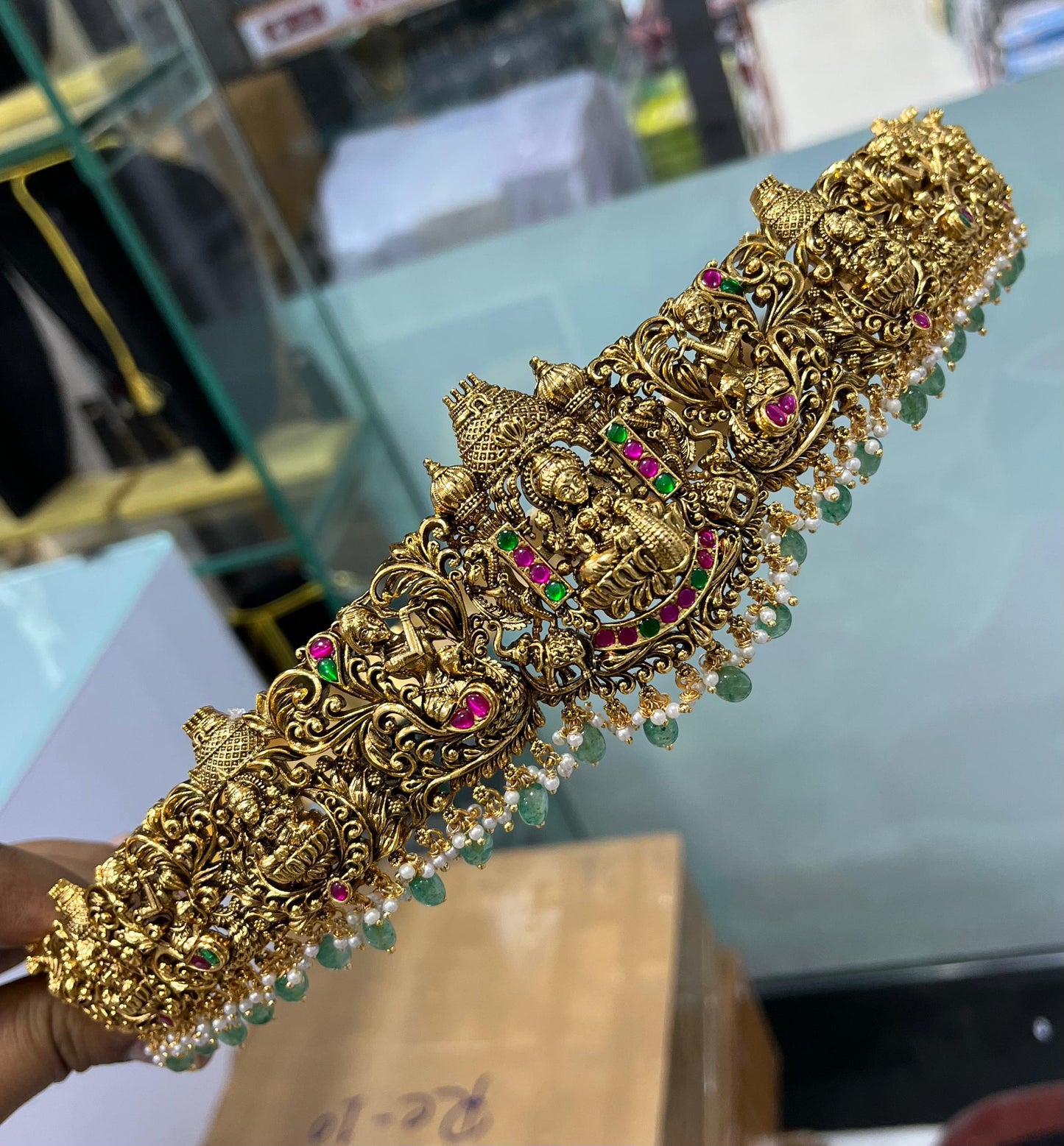 Nagasi Work with Kundan Stones Bridal Hip Belt