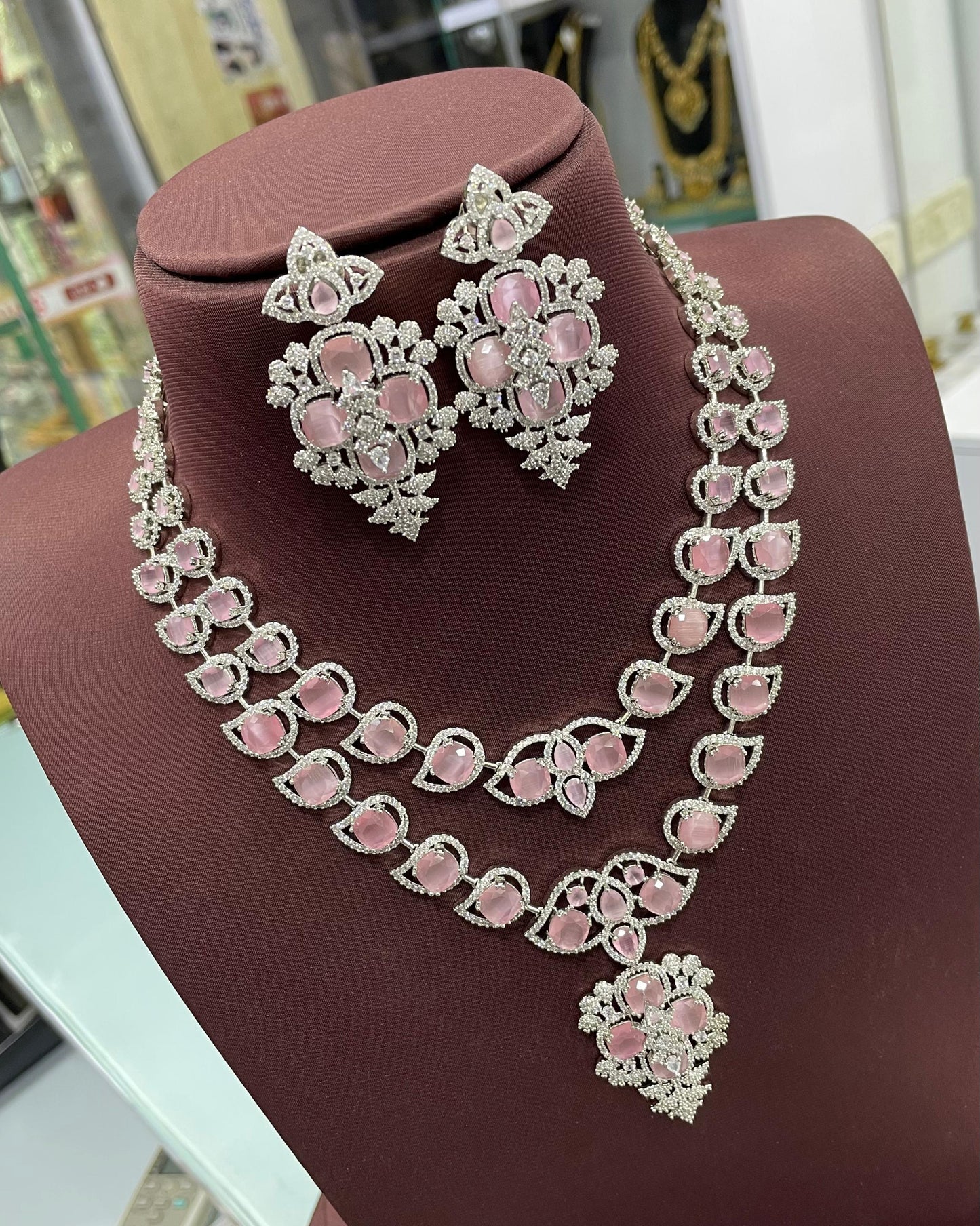 Victorian Polish AD Stones Necklace