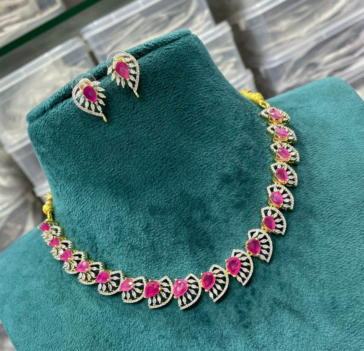 AD Stones Necklace - Nakshatra Jewels
